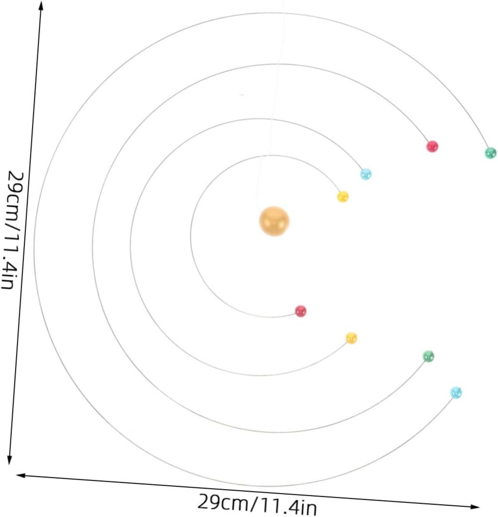Zerodeko Educational Science Mobile for Classroom and Playroom Planet Model D&eacute;cor Dynamic Hanging Wind Chime Modern Nordic Design for Boys and Girls and Adults Space Decor for Science Lovers image number 4