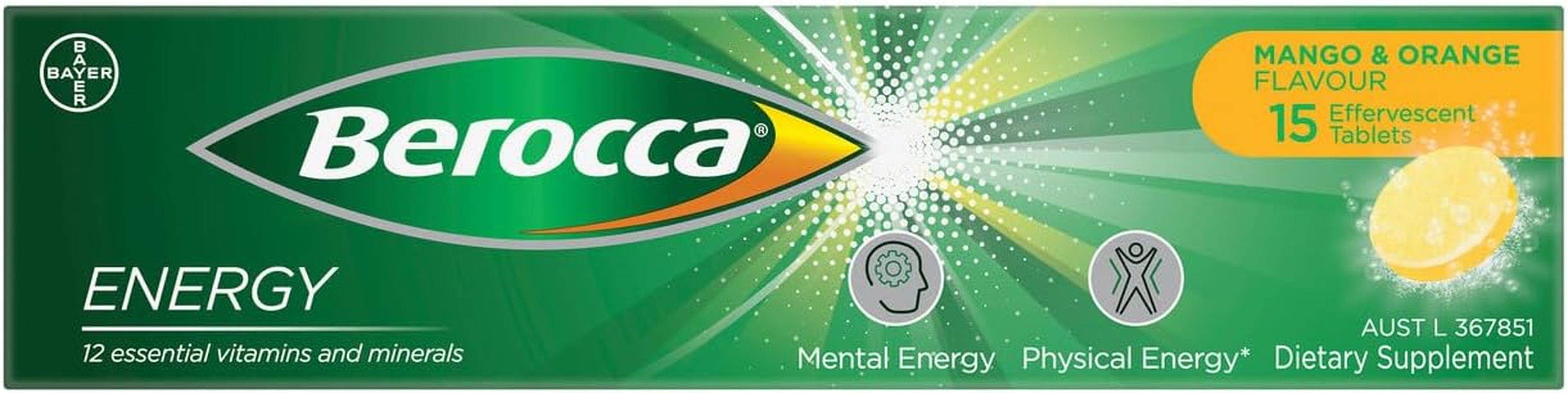 Berocca Energy Mango & Orange Flavour 45 image number 3