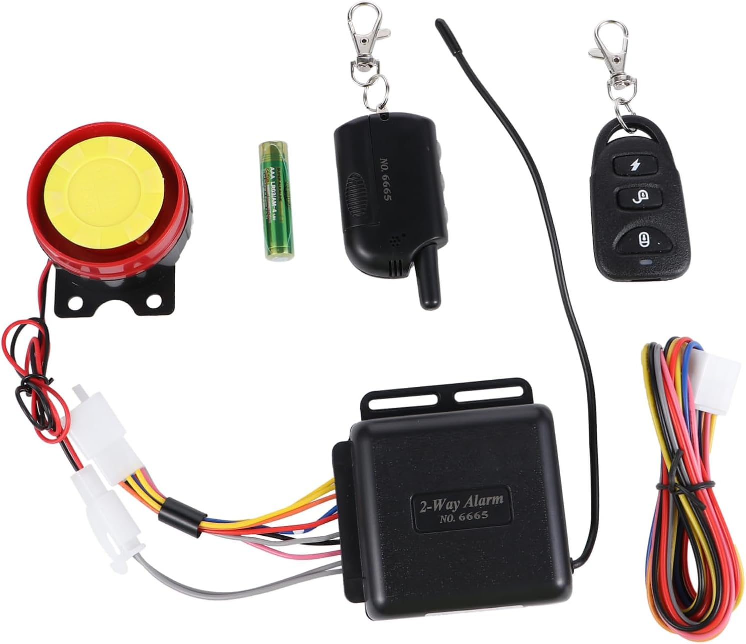 Vaguelly Motorbike 2-Way Alarm System with Remote Control and Sensitivity Adjustment, Dual Flash Motorcycle Anti- Security Device Suitable for Motorbikes and Scooters, Vibration Alert Motorcycle Anti- image number 6