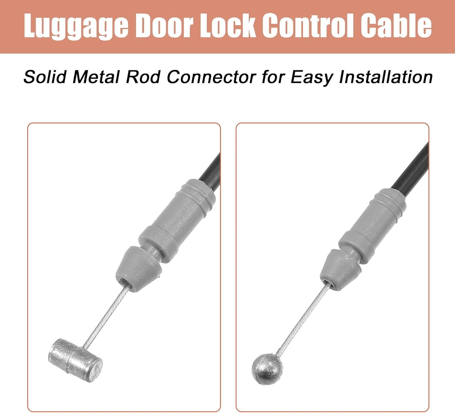 X AUTOHAUX Trunk Lock Latch Release Cable for Toyota Corolla 2009-2013 Deck Lid Release Cable 64607-12870 Car Luggage Door Lock Control Cable Tailgate Release Cable Replacement 14Ft Plastic image number 2
