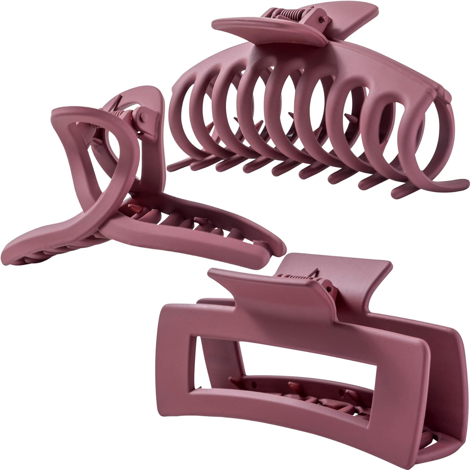 Kitiin Light Blue Large Hair Claw Clips for Thick/Fine/Thin Hair,Strong Holding Teeth Interlocking Sky Blue Women Jaw Clips for Hair 3 Count in Set