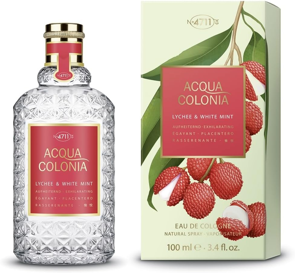4711 Acqua Colonia - Lychee and White Mint by Muelhens for Unisex - 3.4 Oz EDC Spray