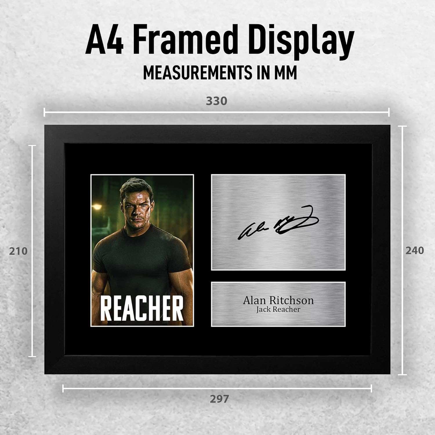HWC Trading FR A4 Alan Ritchson Jack Reacher Gifts Printed Signed Autograph Picture for TV Show Fans - A4 Framed image number 5