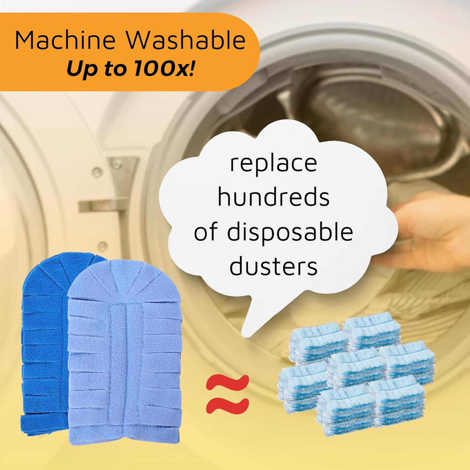 Flammi 360&deg; Fleece Duster Refills for Swiffer, Reusable Dusting Refills Heavy Duty Cloths for Cleaning Compatible with Swiffer Hand Duster (3 Pack-Mixed Color) - 6 Pack-Mixed Color image number 7