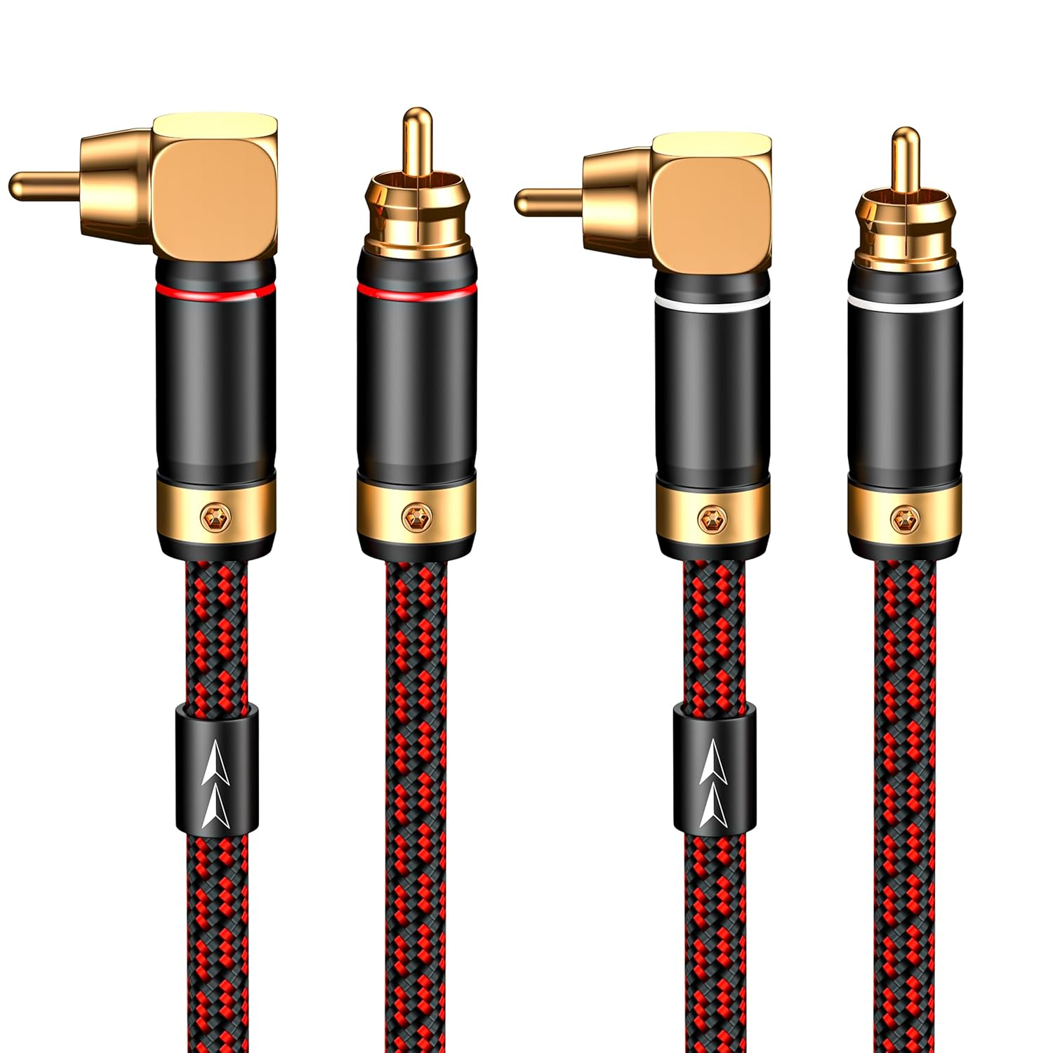 Primeda Audiophiles Rca/Phono Cable 2 RCA Male to 2 RCA Male Hifi System Interconnect Cable Braided for Home Cinema Subwoofer Amplifiers Blu-Ray (Straight to Straight, 3.2Ft/1M) image number 6