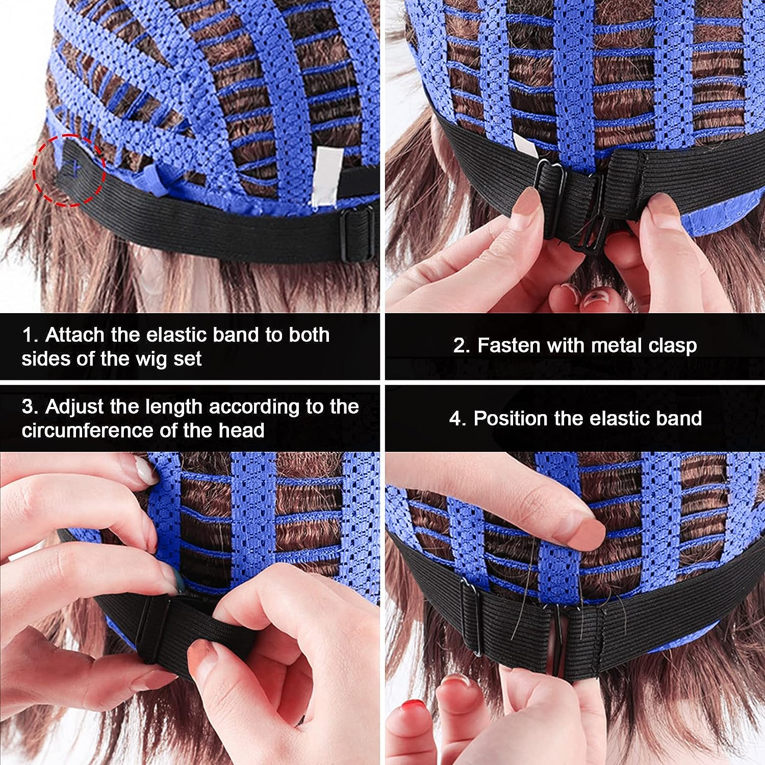 15Pcs Adjustable Elastic Band for Wigs, Glueless Wig Straps for Keeping Wigs in Place, Adjustable Wig Band Sewing for Making Wig and Wig Caps, 3.5Cm&times;30Cm image number 1