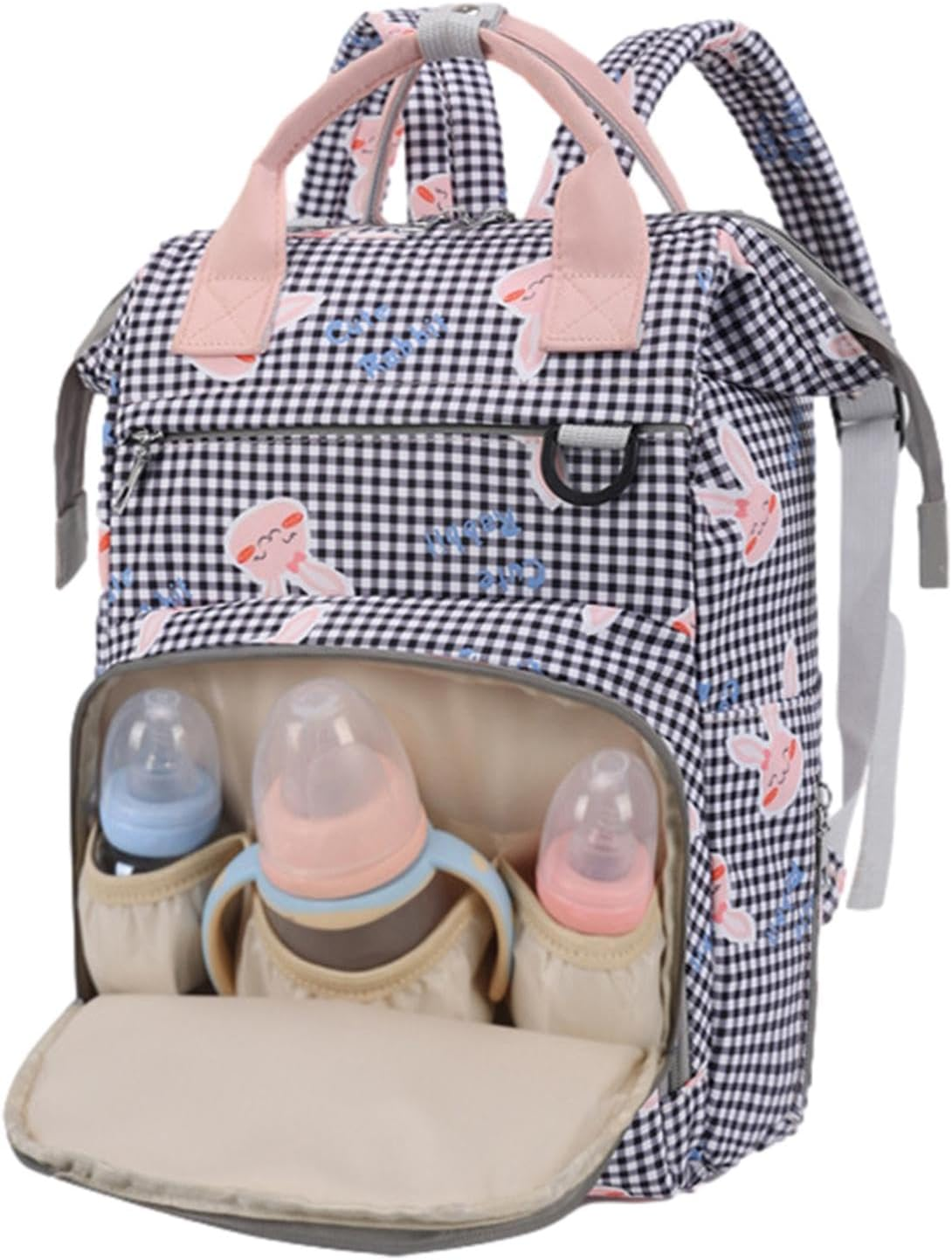 Bag Backpack - Baby Nappy Bag, Travel Diaper Bag | Handbag Diaper Bags Bottle Set Shoulder, Waterproof Baby Bag Feeding Bottle Backpack Nappy Tote Bag for Travel, 10X7X14 Inch
