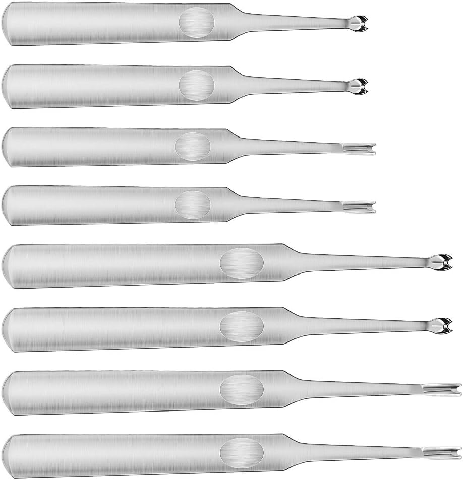 8Pcs Leather Edge Bevelers,Leather Tools Edge Beveler Durable Leather Groover Tool Stainless Steel U-Shaped V-Shaped Groover Working Hand Leather Edge Skiving Leather Tools for Crafting image number 6