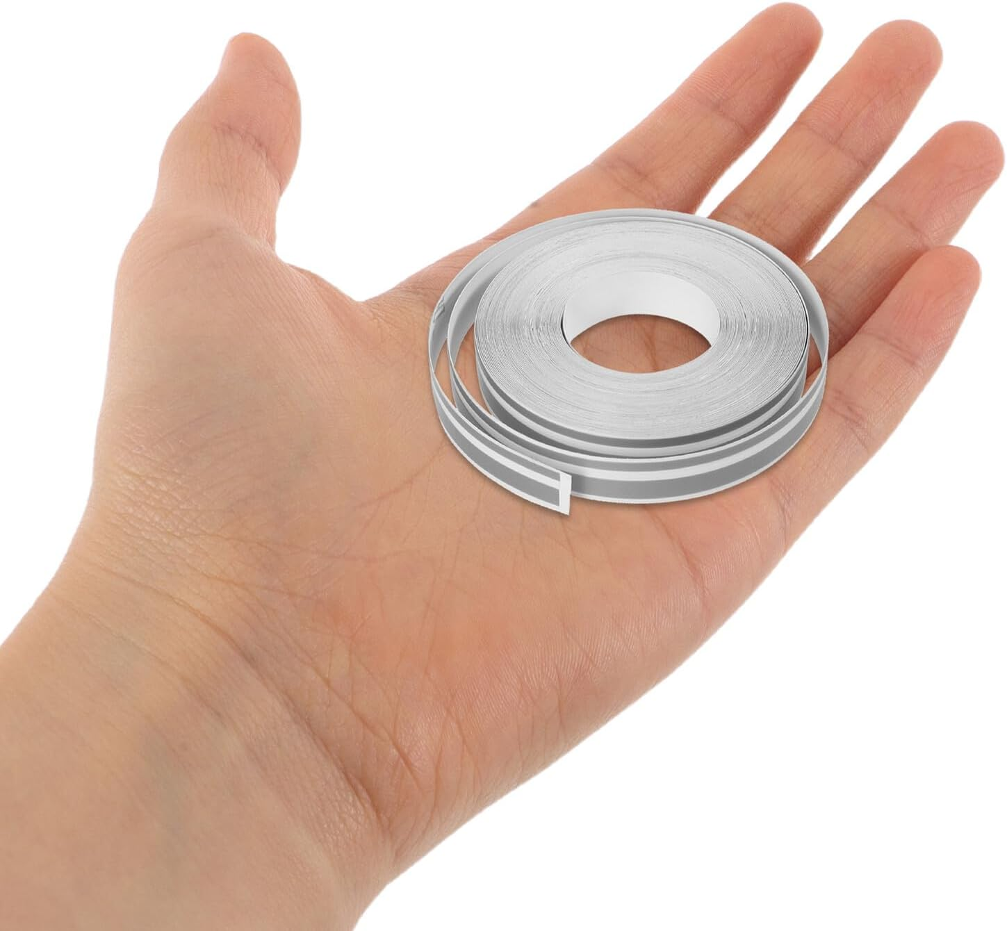 Anneome Decal Pinstripe for Cars Automotive Auto Pinstripe Tape Silver Color 980 * 1.2Cm Overlap Easy to Apply image number 2