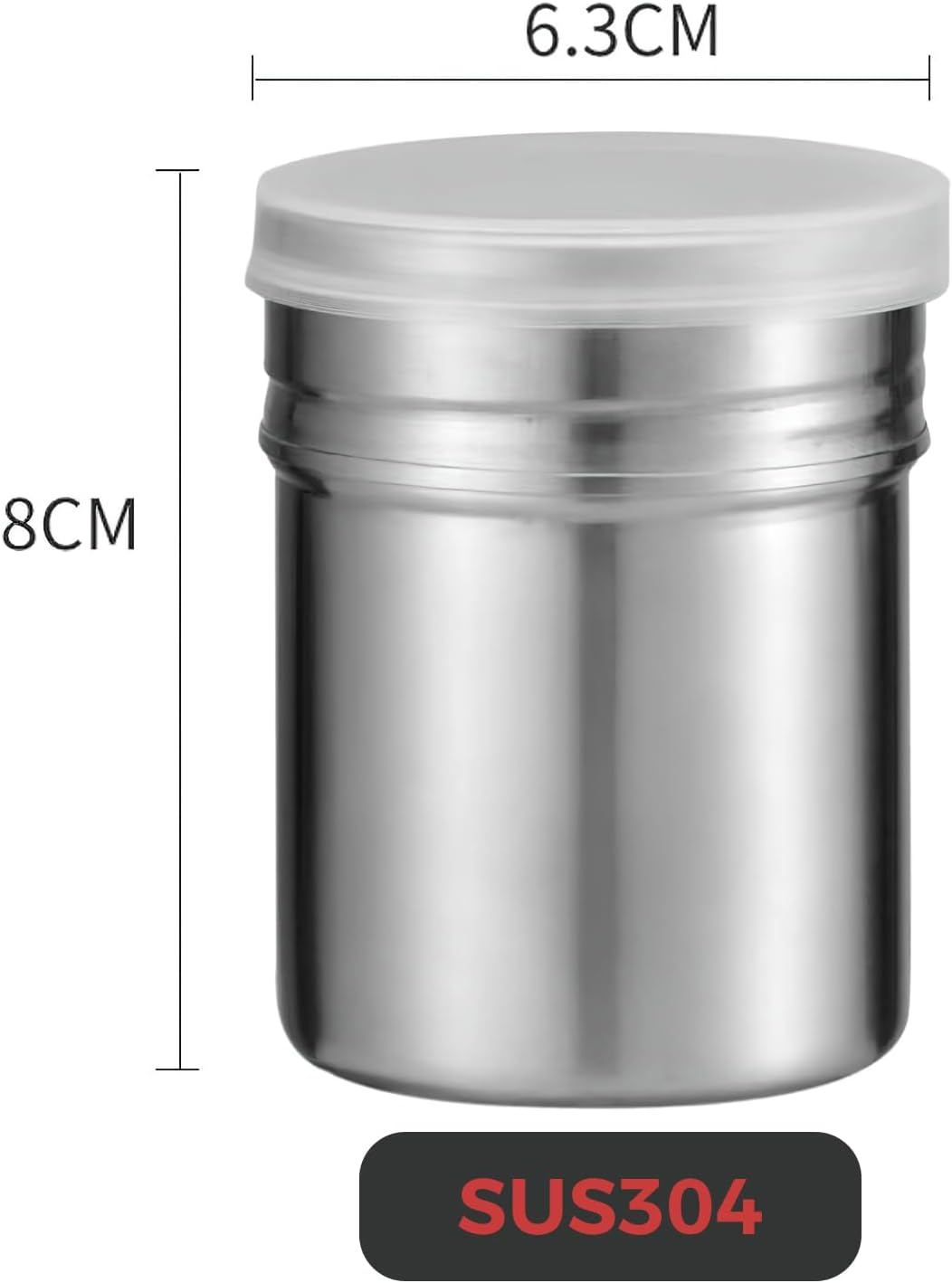 Stainless Steel Powder Shaker with 16 Piece Printing Stencils Chocolate Shaker for Coffee Cocoa Powder Durable Food Grade 304 Stainless Steel Easy Clean and Freshness Seal Ideal for Kitchen Use image number 5