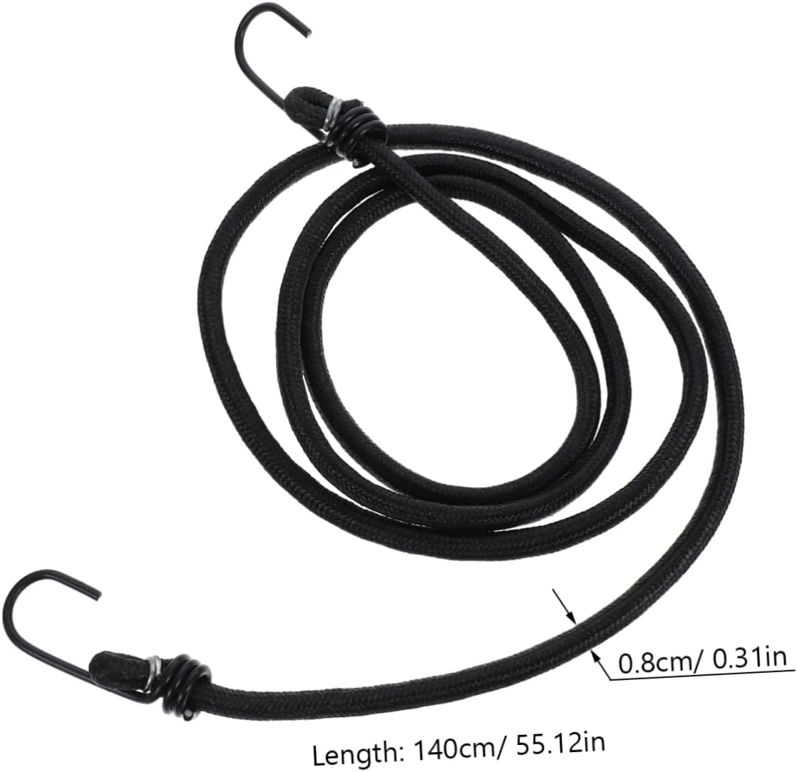 Ifundom Elastic Bicycle Luggage Rope with Hooks Heavy Duty Bungee Cord Adjustable Elastic Strap for Mountain and Fixed Gear Bikes Secure Cargo for Camping and Travel