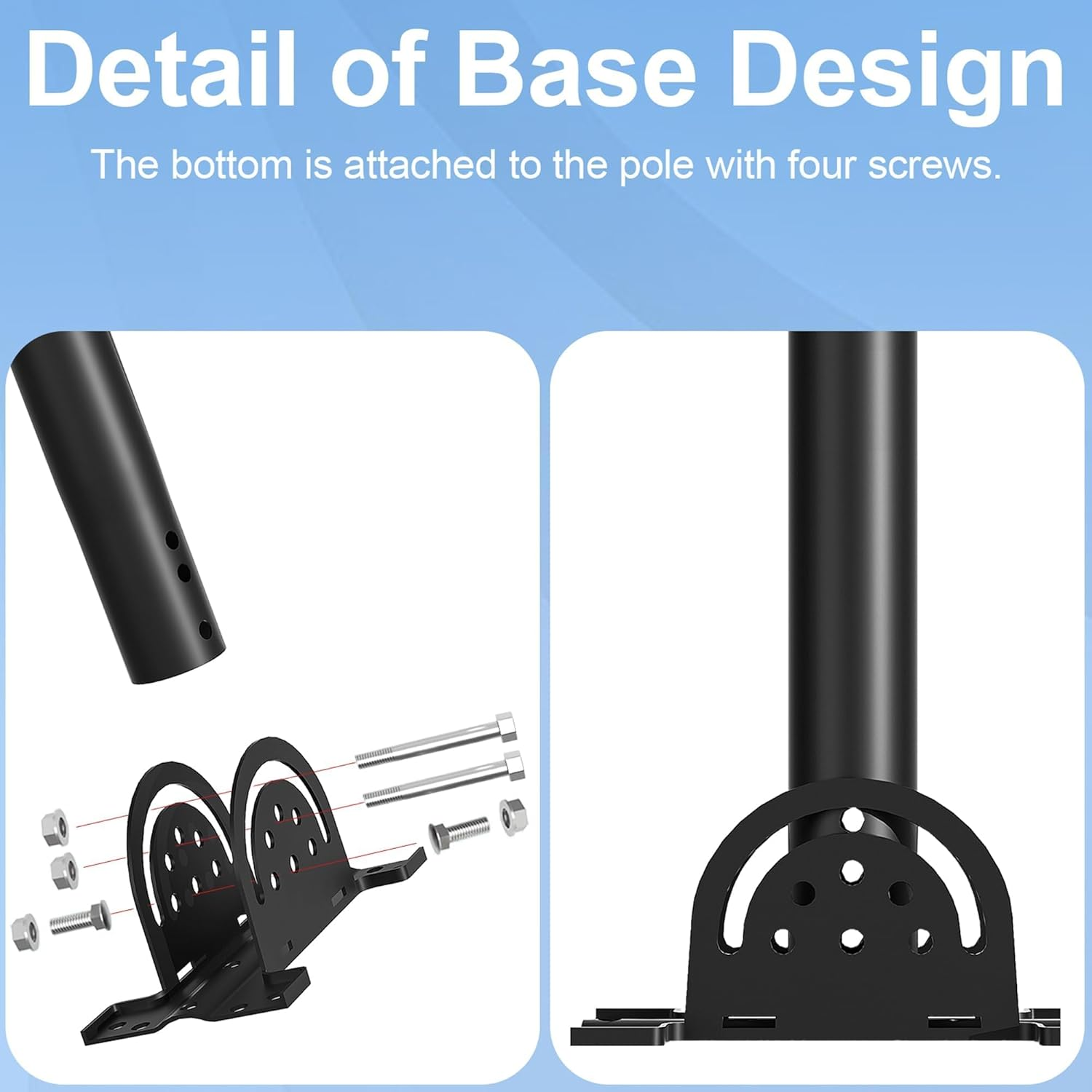 Starlink Gen 3 Heavy Duty Pivot Roof Mount, Adjustable 360 Degree for Better Signal, Starlink Mounting Kit for Starlink Internet Kit Satellite, Compatible with Starlink Standard Gen 3 Dish (Black) image number 5