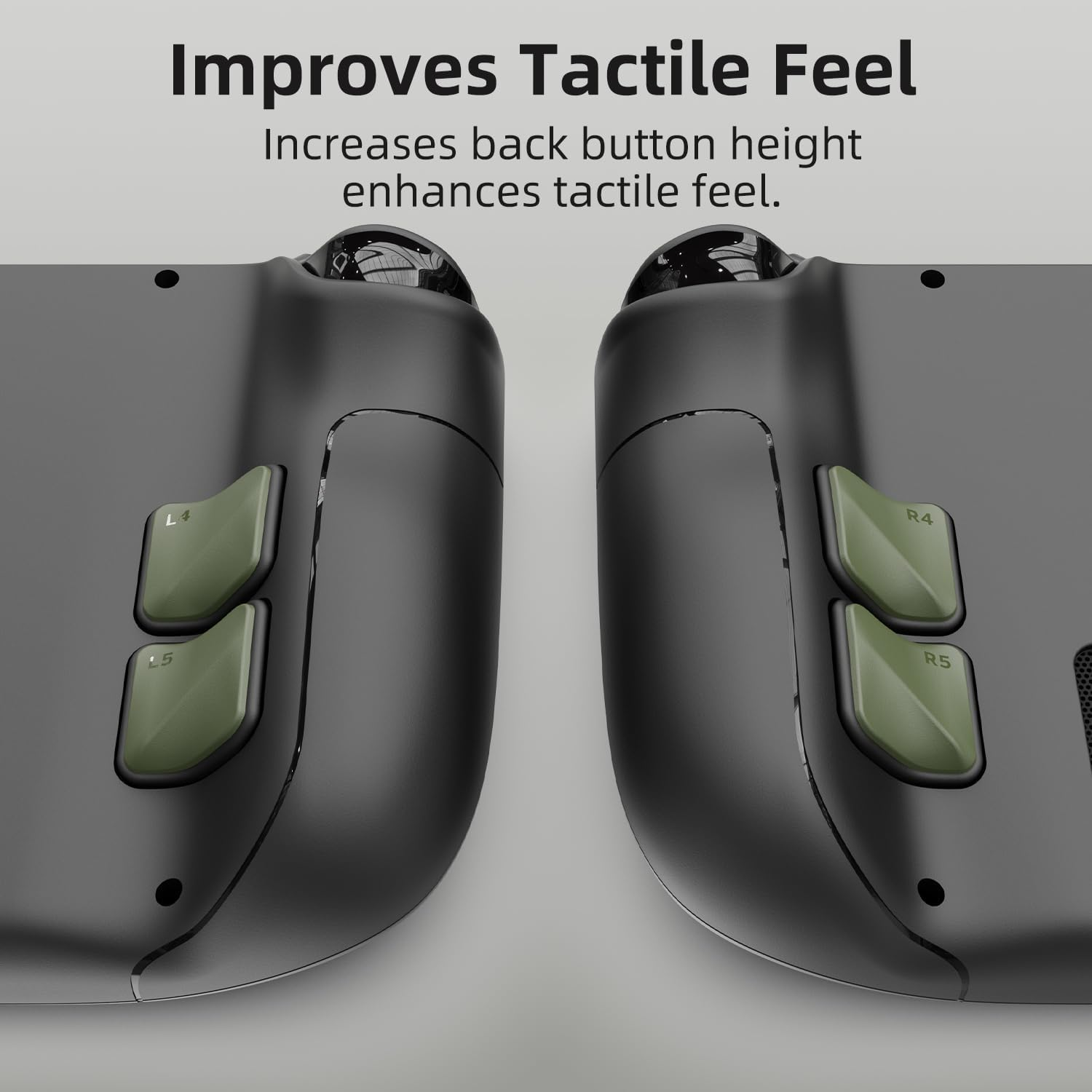 Skull & Co. Back Button Enhancement Set for Steam Deck, Handle Grip Pads Improvement Button Protection Kit for Steam Deck - Black, 4 Pieces image number 4