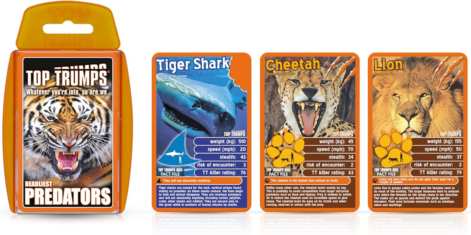 Winning Moves Top Trumps Deadliest Predators - Whatever You'Re Into, so Are We Card Game image number 2