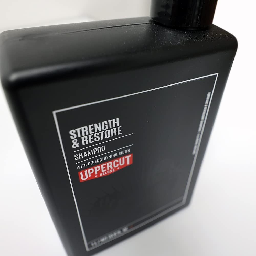 Uppercut Deluxe Strength and Restore Shampoo, Mens Hair Shampoo Infused with Biotin and Caffeine to Help Promote Healthy Hair Growth, Mens Moisturising Shampoo 1L image number 1