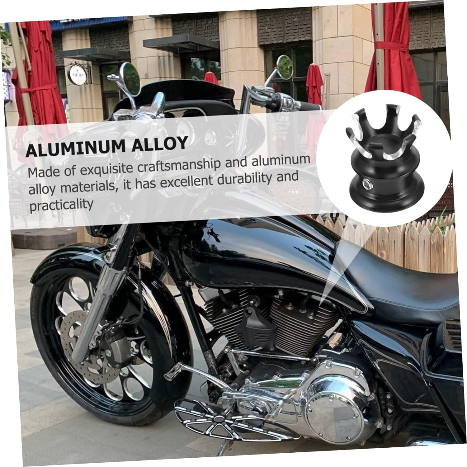 COOLHIYA 4Pcs Motorcycle Screw Cap Fuel Tank Cover Rotary Design for Motorcycle Parts Tank Accessory image number 3