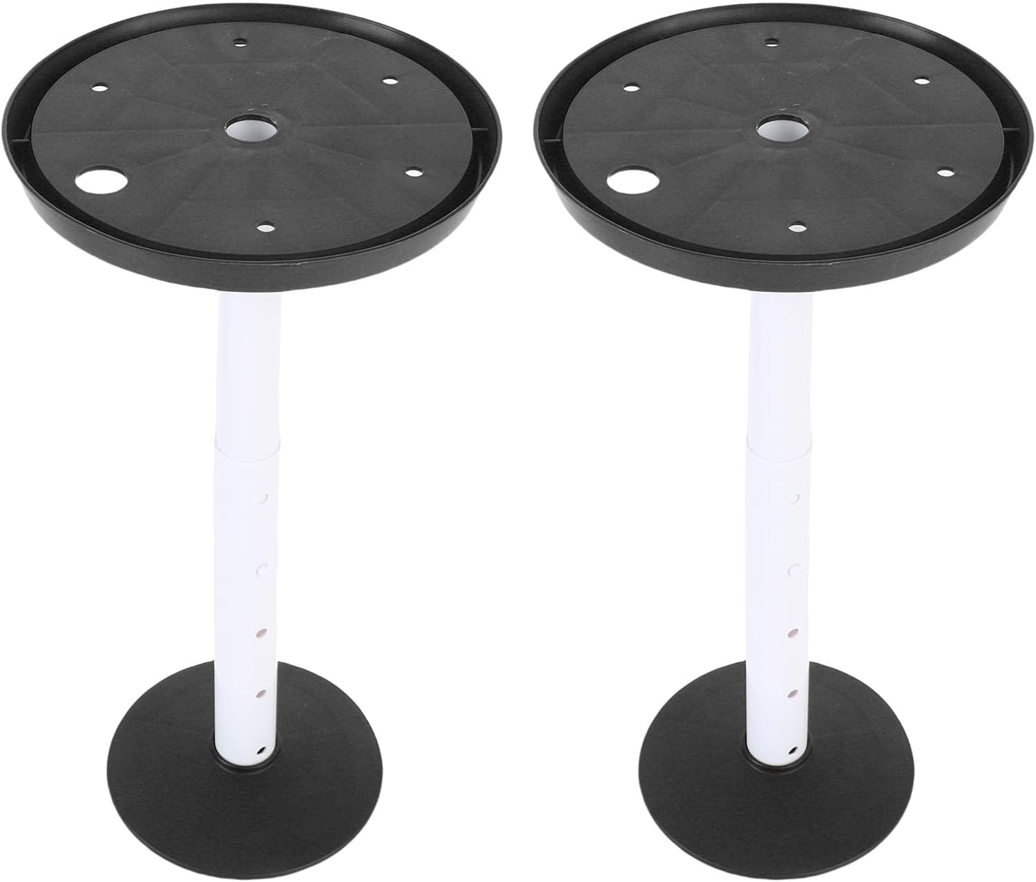 ASHATA 2 Sets Adjustable Height Plant Inserts with Drainage Hole Planter Filler Risers for inside Flower Pot Container (Black) - Green image number 6