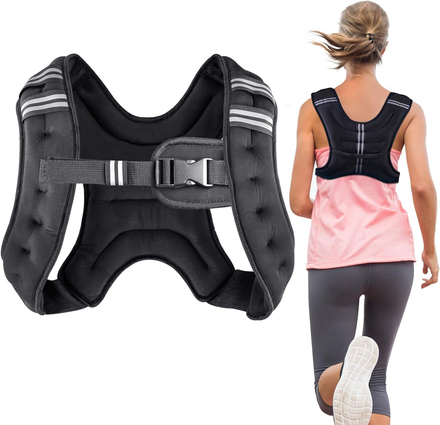 Weights Running Weight Vest for Men Women Kids,Body Weight Vests for Training Workout, Jogging, Cardio, Walking, Elite Adjustable Weighted Vest Workout Equipment image number 5