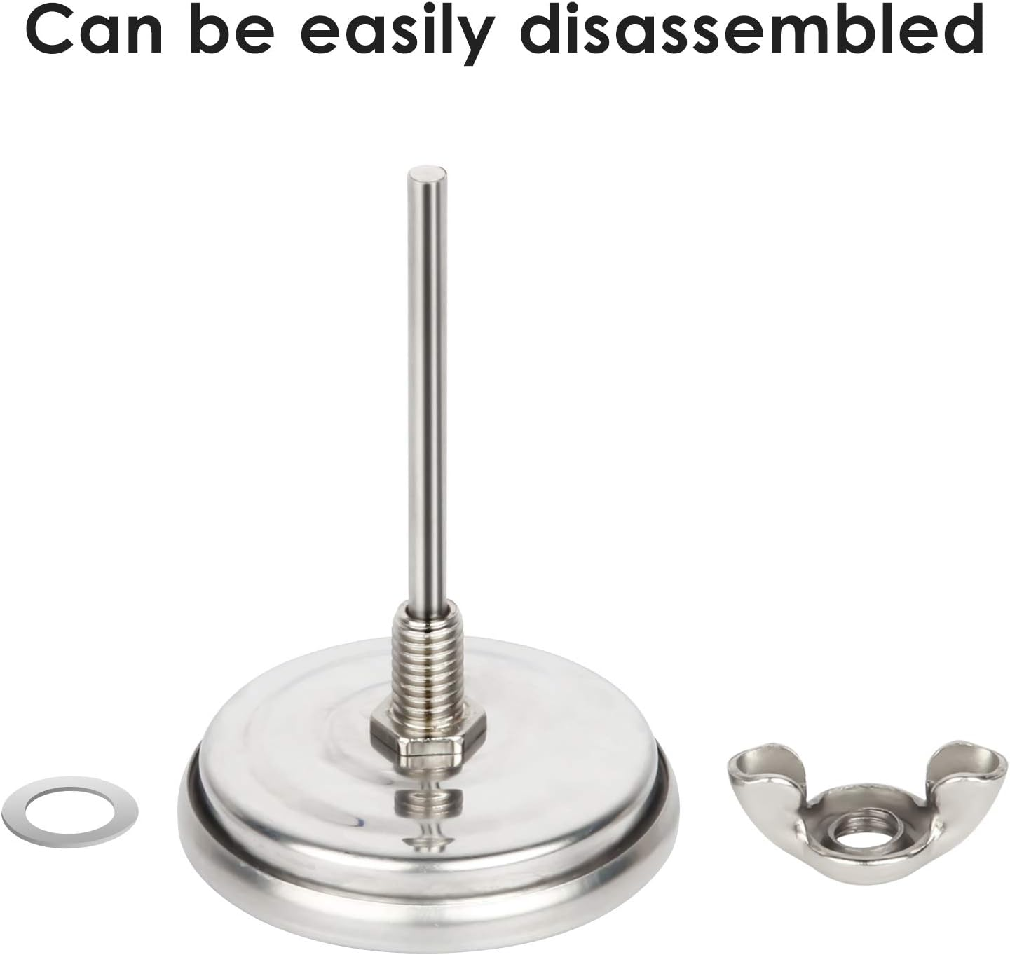 BBQ Thermometer Temperature Gauge, 2Inch Stainless Steel Barbecue Charcoal Grill Smoker Temp Gauge Pit, Fahrenheit and Heat Indicator for Cooking Meat (2-Pack)