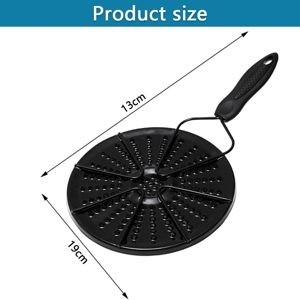 Heat Diffuser Plate for Gas & Electric Stoves, Cast Iron Thermal Conduction Plate, Even Heat Distribution, Non-Slip Handle, Ideal for Hot Pots, Milk, Simmering, and Stovetop Cooking image number 3