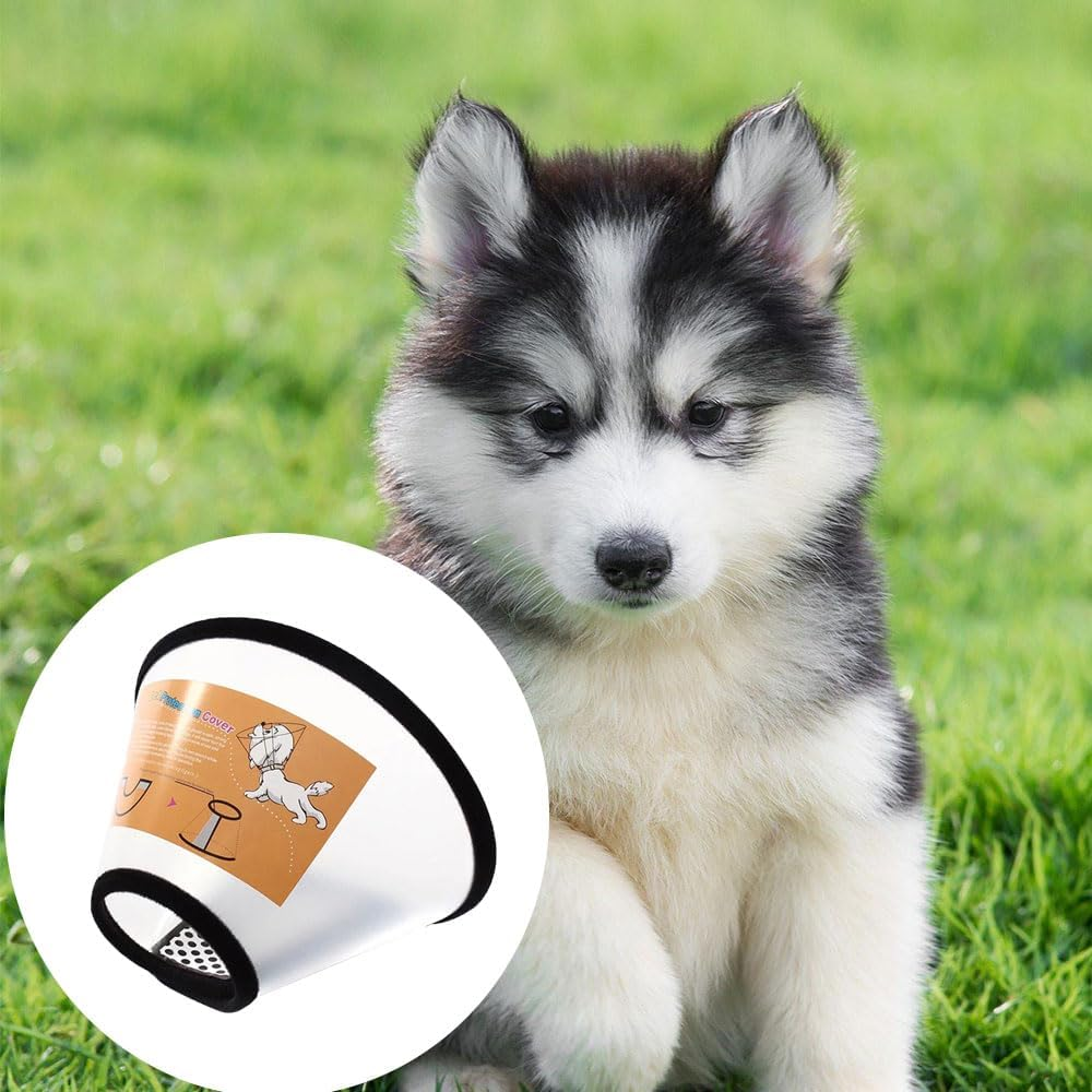 1 Pcs Dog Cone Collar Elizabethan Neck Collar Adjustable Pet Cone Protective Collar Cat Cone Collar for Dogs and Cats image number 4