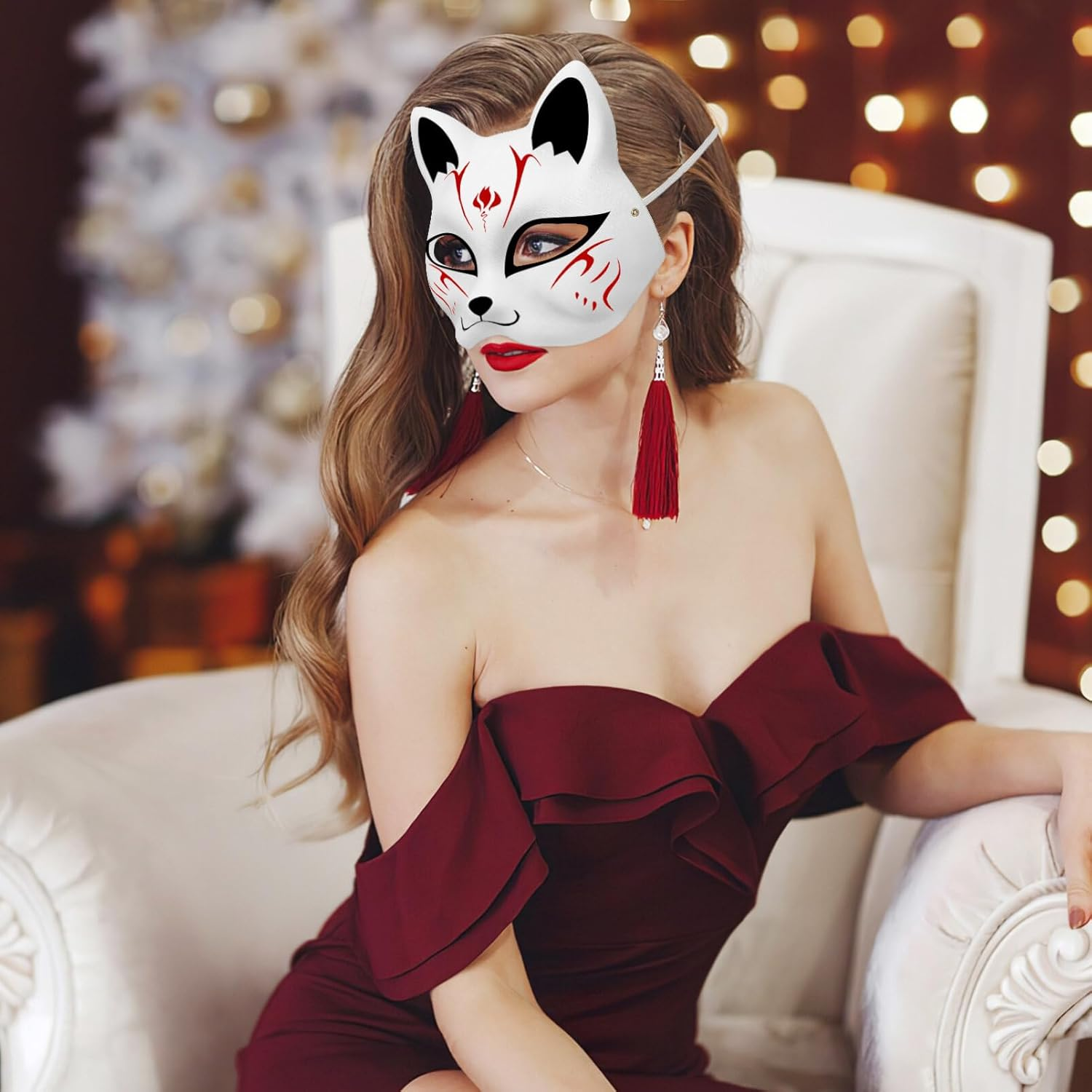 TOYANDONA Blank Cat Masks for Diy Painting Lightweight Paper Pulp Animal Face Masks with Elastic Bands for Masquerade Halloween Costume Parties and Craft Projects