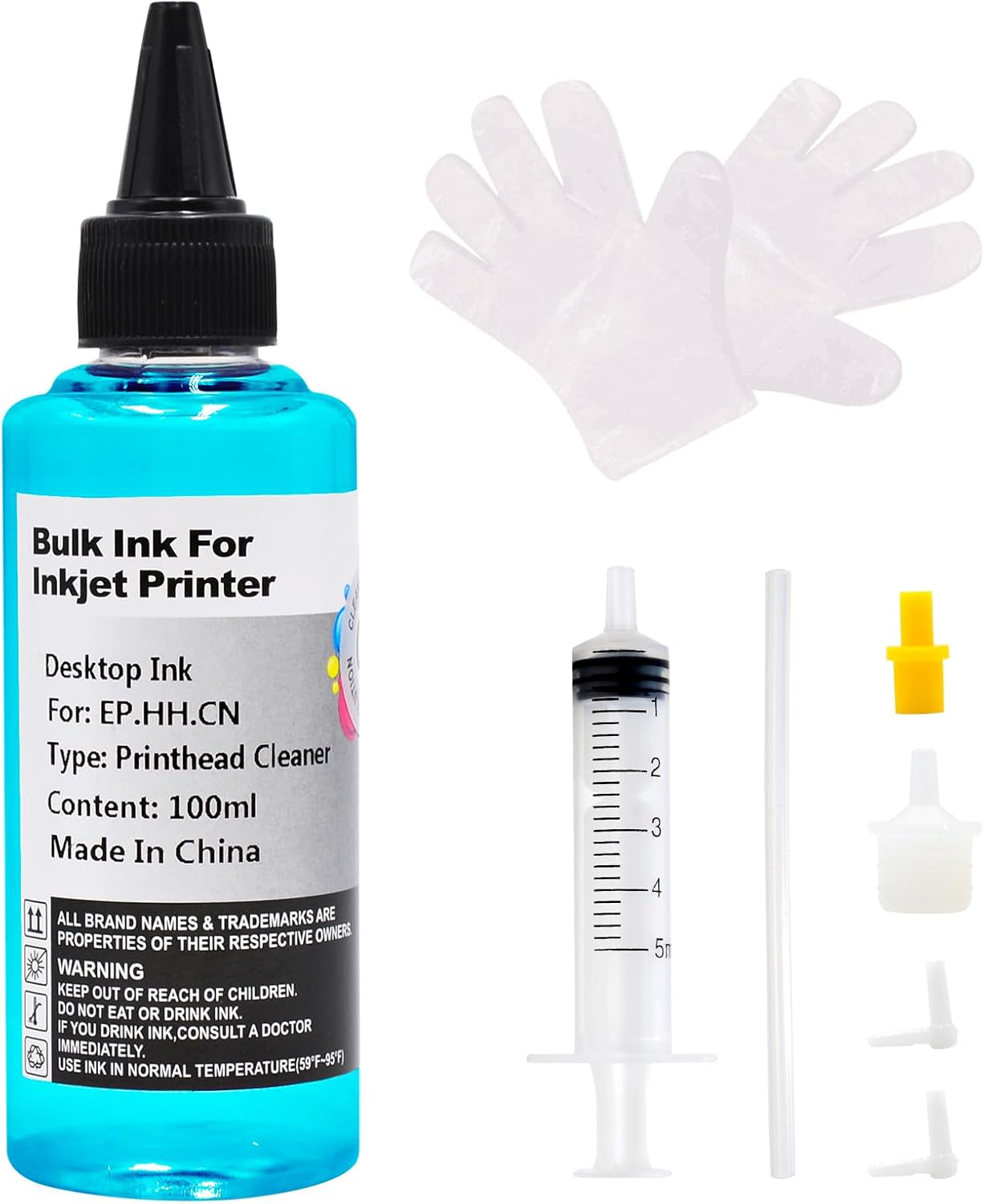 Greenark Printhead Cleaning Kit Nozzle Cleaner 100Ml*1 Printhead Cleaner Use for Epson Printer Cleaning Kit All Inkjet Printer of Hp/Brother/Epson/Canon (1 Pack) image number 1