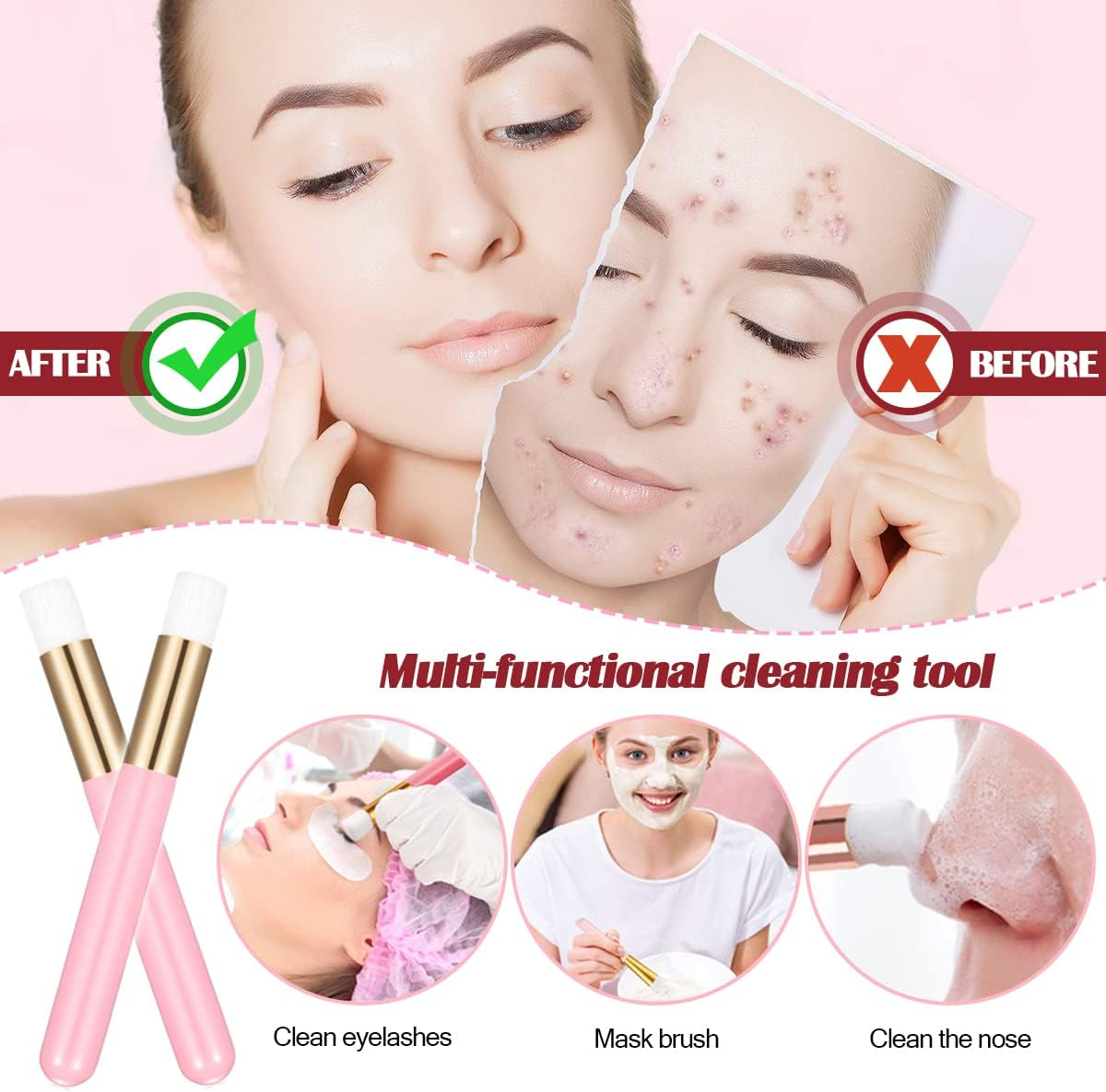 Eyelash Extension Supplies USB Air Conditioning Blower Facial Mister Lash Tweezers Mirror Mascara Brush Lash Shampoo Brush Bottle Silicone Pad Glue Rings under Eye Gel Pads Micro Applicators Tapes image number 1