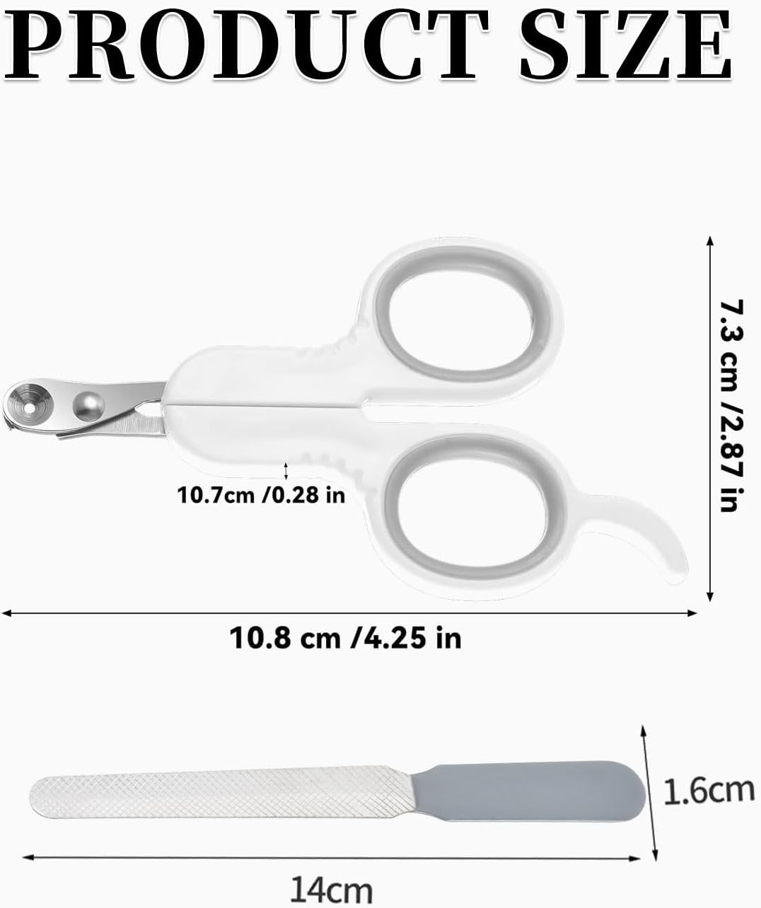 MYGLOAR Pack of 2 Nail Clippers, Cat Scissors, Great for Beginners, Excellent Claw Scissors, Great for Hands, Cat Nail Clippers Are Very Easy and Safe to Use (White) image number 5