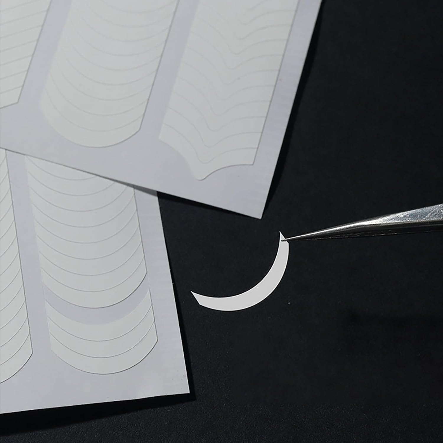 24 Designs Nail Art Stencils French Tip Guides Stickers Form Fringe Guides Vinyl image number 4