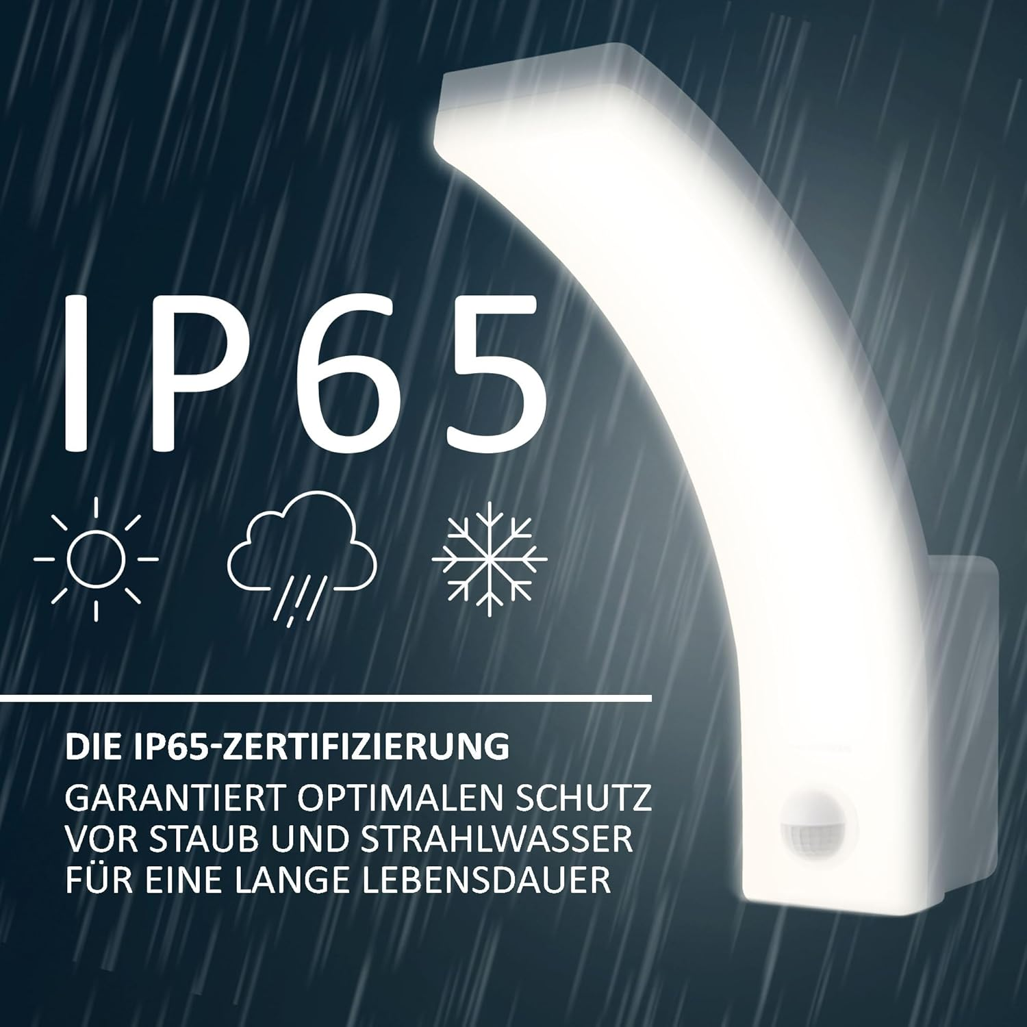 X-Prit Model X-Prit LED Outdoor Light with Motion Sensor - 12/15/20W Selectable - Ip65-1600-2500Lm - Sensor Can Be Switched off for Continuous Light - 4000K Neutral White - Model X-Prit for Wall image number 2