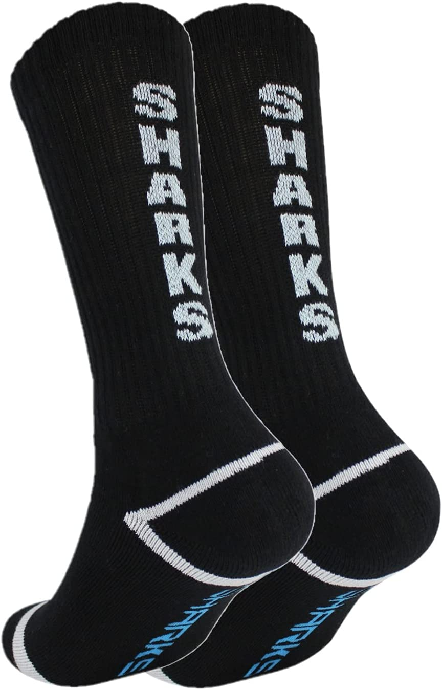 NRL Cronulla-Sutherland Sharks High Performance Sport Ankle Supporter Socks | National Rugby League | Men'S Sizes 4Pr image number 1