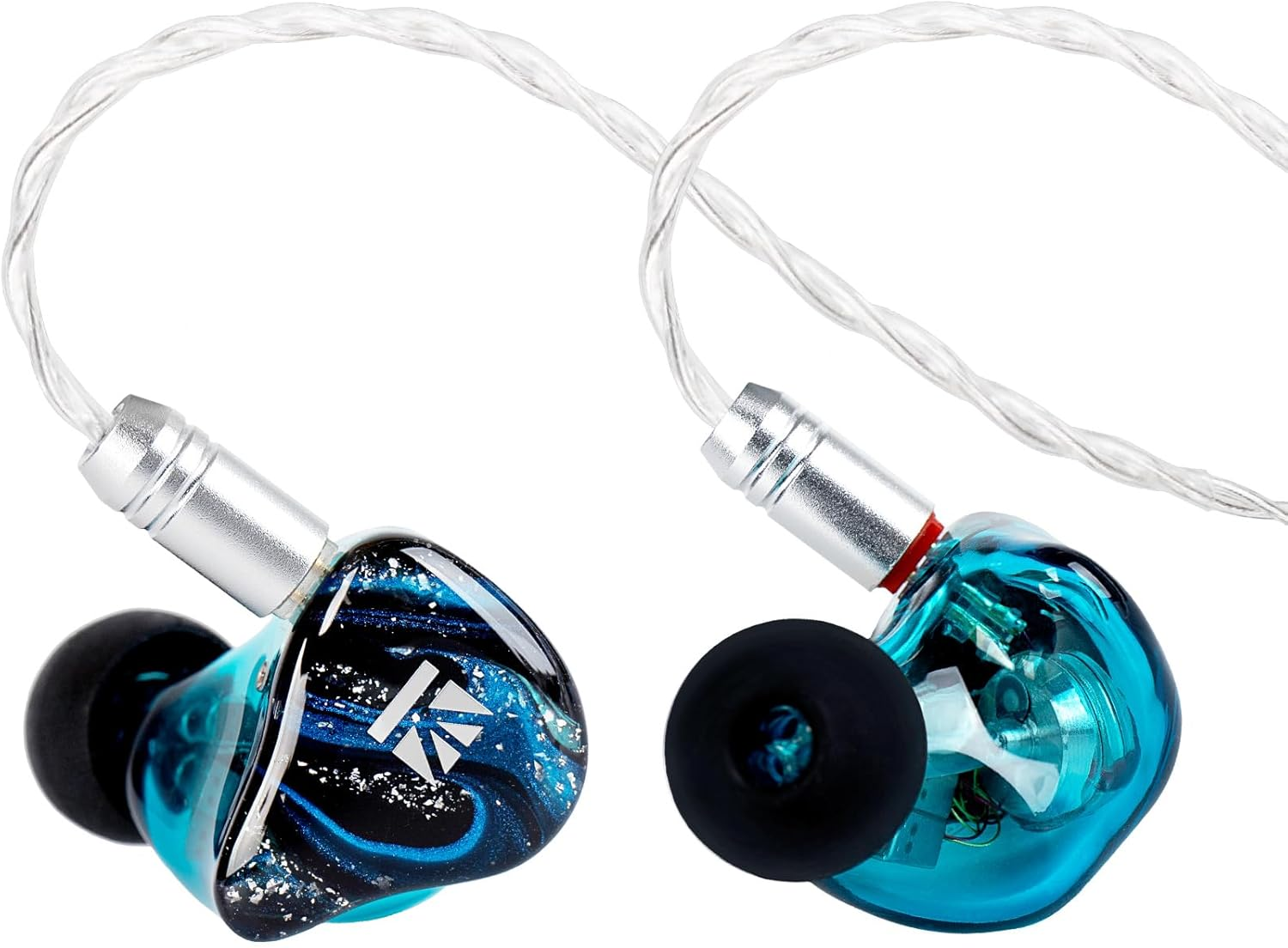 KBEAR Cepheus in Ear Monitor,16-Unit Dynamic Hifi Wired Earphones,Dual Magnetic Circuit in Ear Headphones,Wired Earbuds,Powerful Bass, 4-Core Alloy Copper Silver-Plated IEM Cable (Without Mic, Blue)