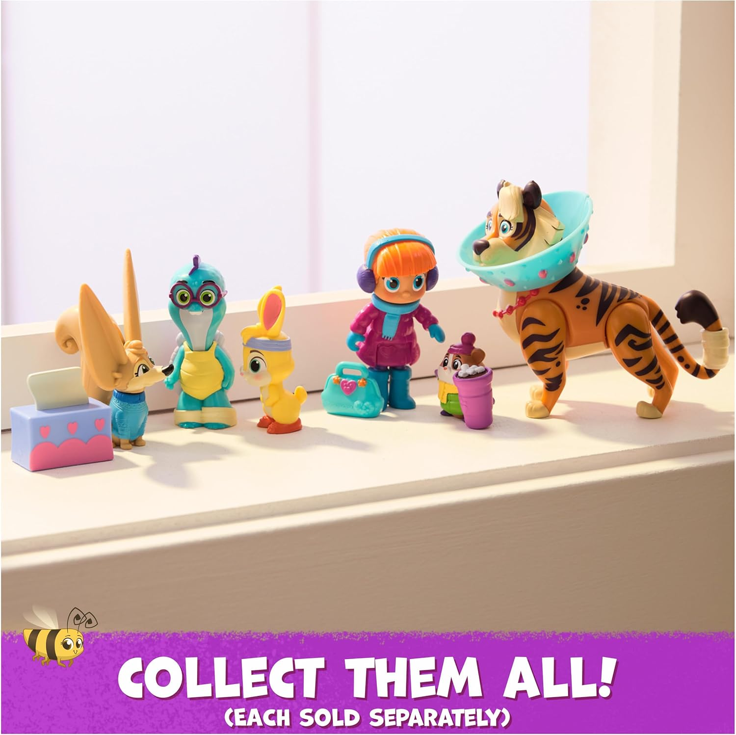 Vida the Vet, Sniffle & Snuggle Pack with Zig Zag & Tidbit Action Figures & Tissue Box Accessory, Kids Toys for Girls & Boys Ages 3 and Up image number 6