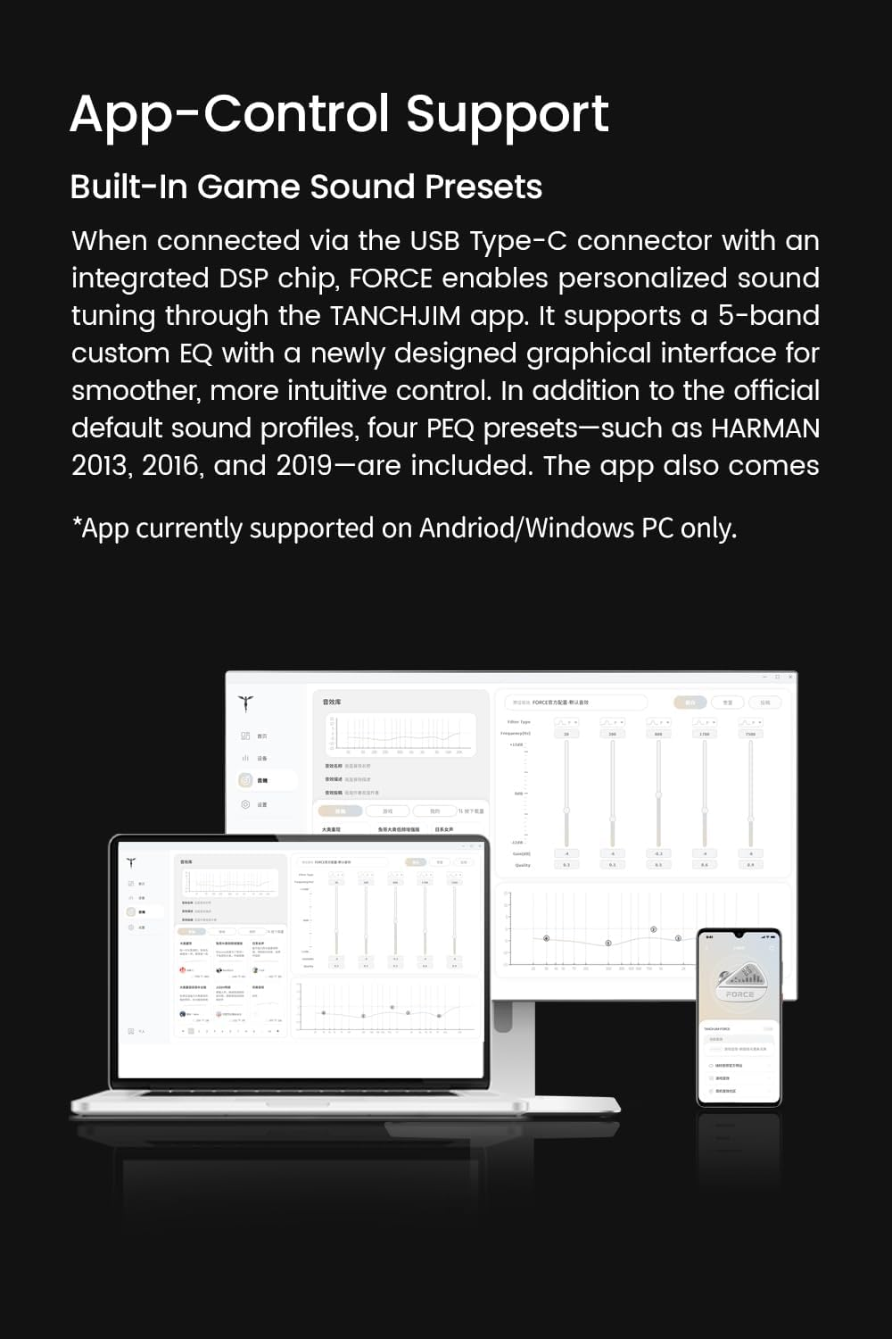 TANCHJIM X Effect Audio Force Hifi IEM Headphones Open-Back Dual Dynamic Driver Flagship In-Ear Musical Instruments Earphones(3.5Mm 4.4Mm Type-C) image number 3