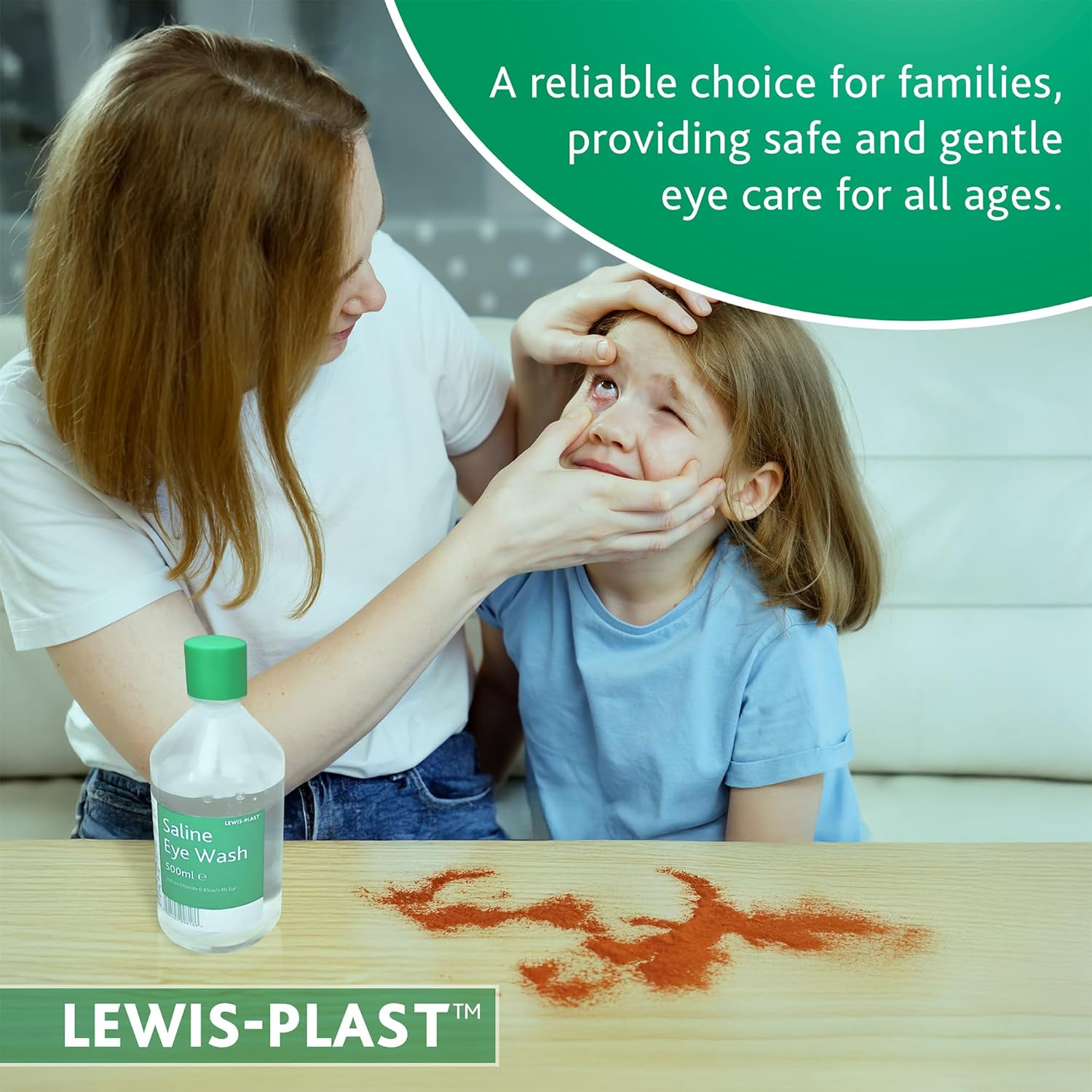 Lewis-Plast Saline Eye Wash Solution, 500Ml Bottle for Safe and Effective Eye Care image number 3