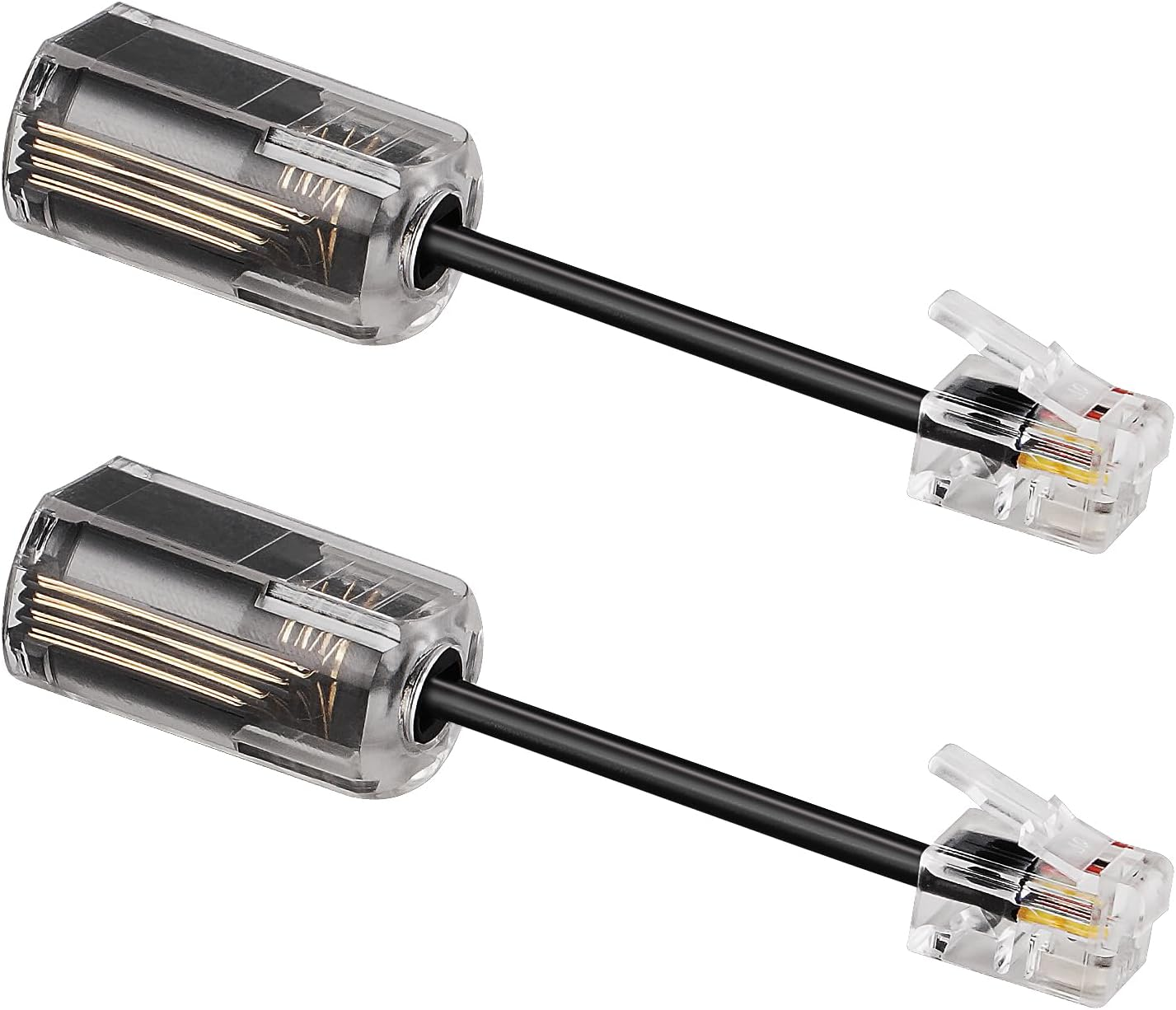 Telephone Cord Detangler, Uvital Anti-Tangle Phone Cable 360 Degree Rotating Landline Swivel Cord Untangler Black (2 PCS) image number 4