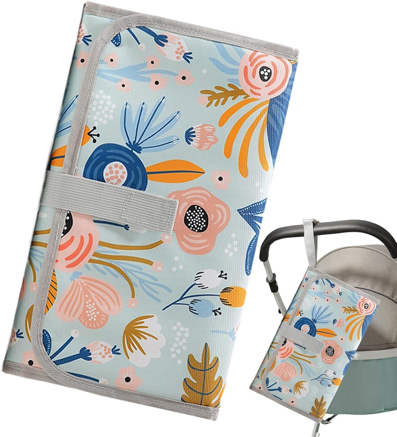 Baby Changing Pad | Diaper Mat Changing Pad for Babies,Reusable Stroller Accessories Travel Supplies for Nursery Daycare Hospital Postpartum Picnic Camping Airplane Boy Girl