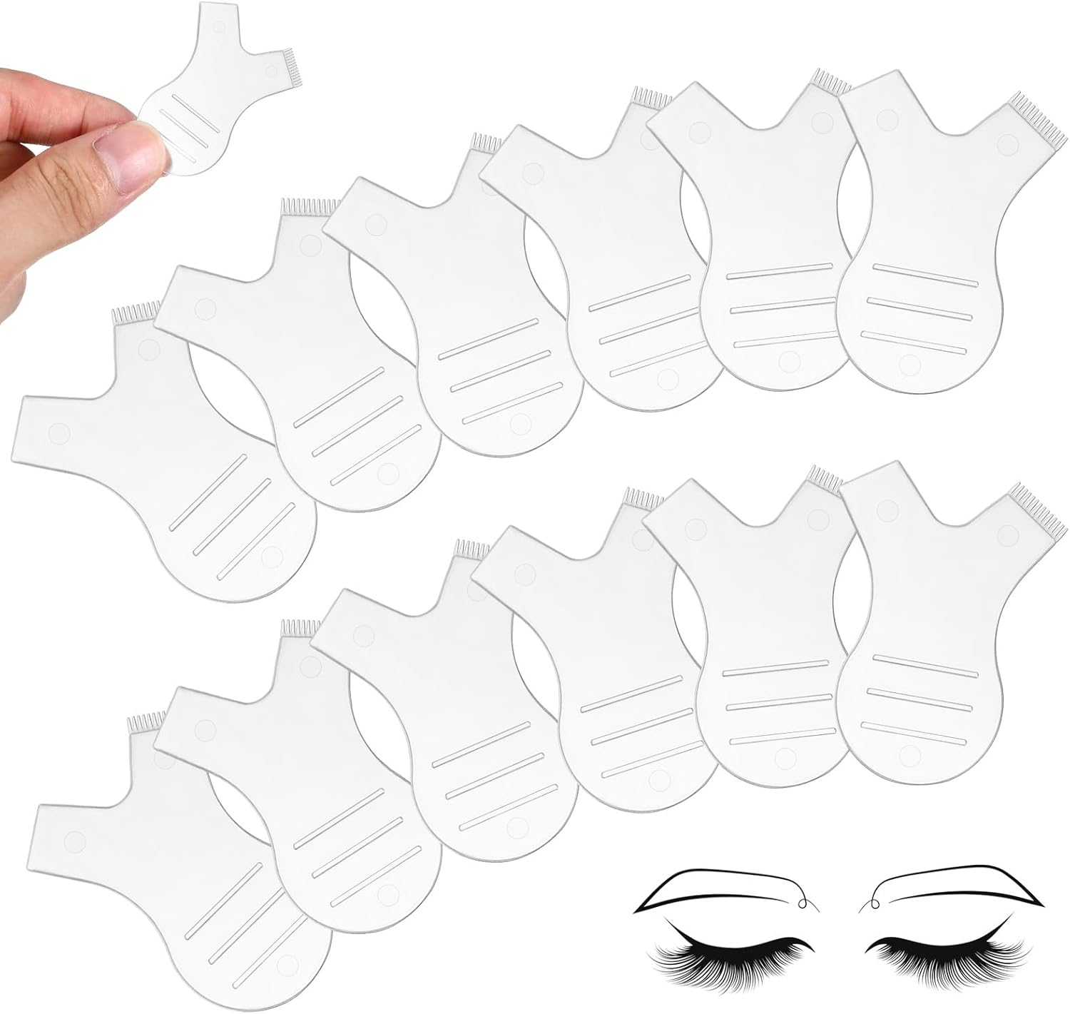 Elevatetech 100 Pcs Y Lash Lift Tool, Y Comb Eyelash Lift Brush Y-Shape Lash Separator and Tint Tool Clear Eyelash Perming Brush Applicators Makeup Supplies for Eyelashs Grafting and Extension image number 6