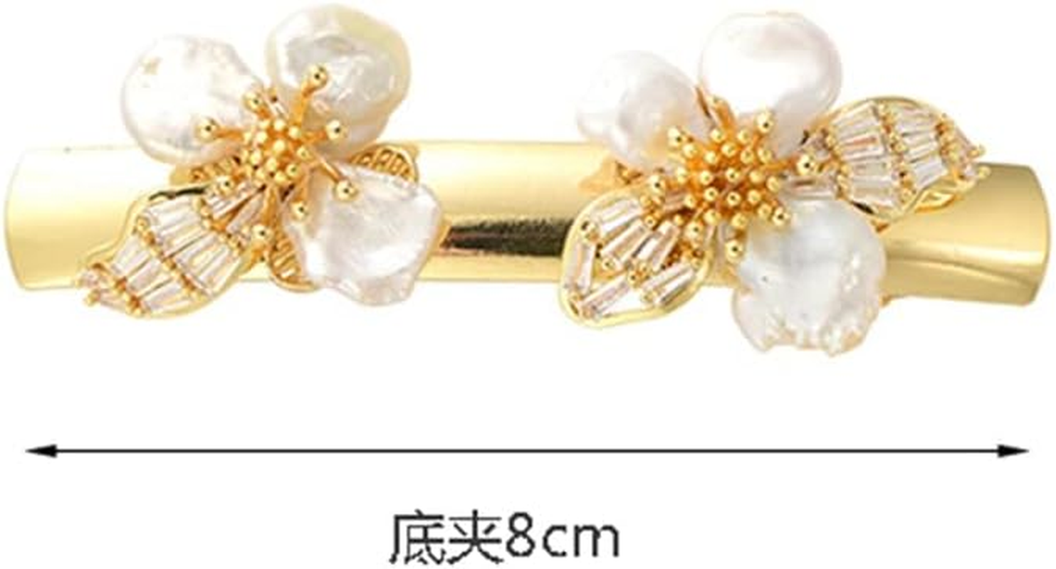 Alligator Clip,Headdress,Hair Clamp,Hairpins,Pearl Multi-Style Spring Clip Duckbill One Word Clip Hairpin Top Clip Hair Accessories (Color : A, Size : One Size) image number 3