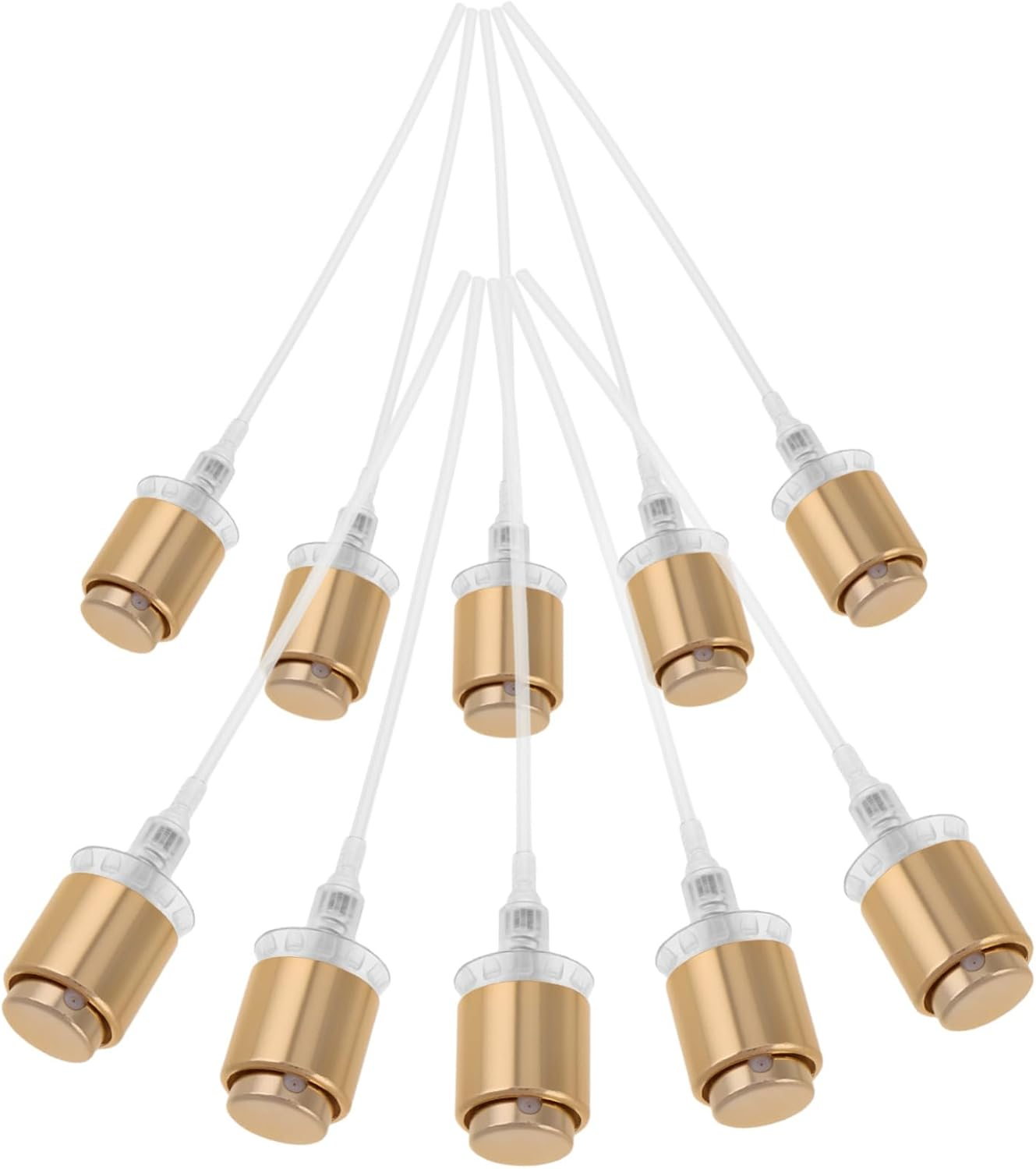 ADOCARN 10Pcs Perfume Bottle Spray Nozzle Pump Replacement Gold Plastic Press Pump Heads 13Mm Compatible Diy Perfume Bottles for Travel and Home Use image number 2