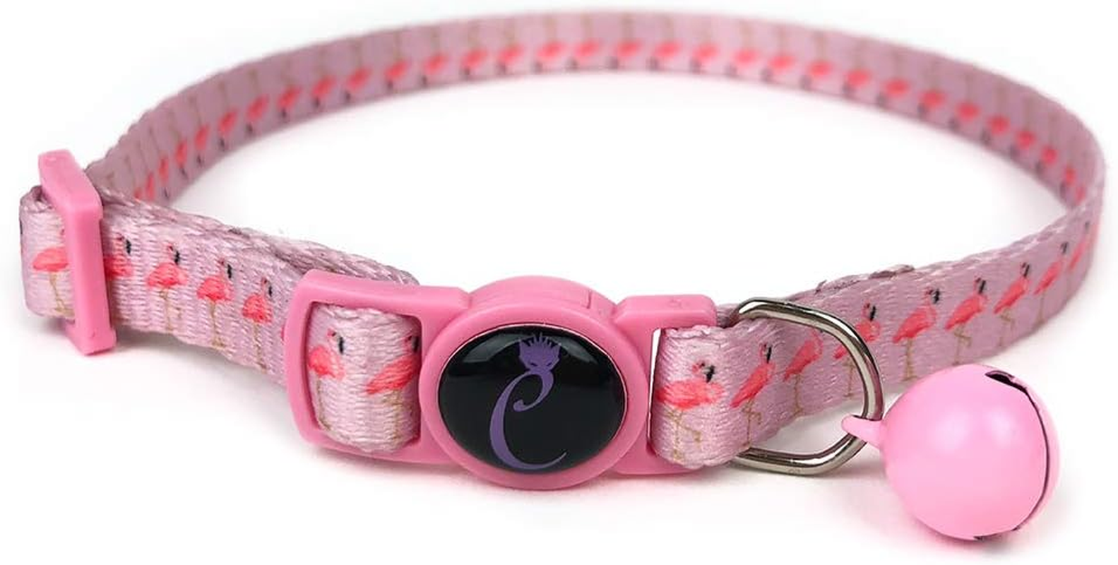 Cattitude Cattitude Classic Cat Collar, Turquoise, Blue - Cat Collars with Bells, Adjustable Nylon Strap, Safety Release Breakaway Buckle, Kitten, Puppy, Small Dog image number 2