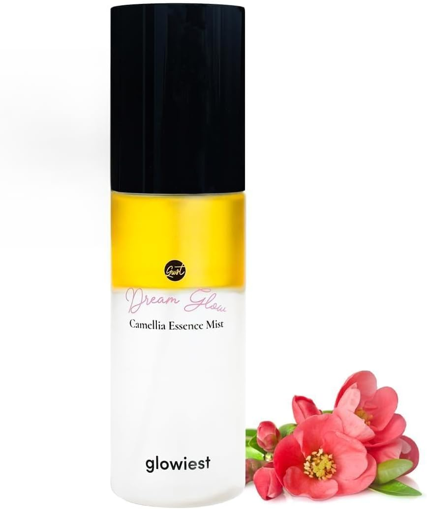 Glowiest Dream Glow Camellia Essence Mist- Glass Skin Hydration & Soothing. Glow-Booster ; All in One Multi Mist+Toner+Serum L 75% Camellia Flower Water (2.70 Fl. Oz (80 Ml)) image number 4