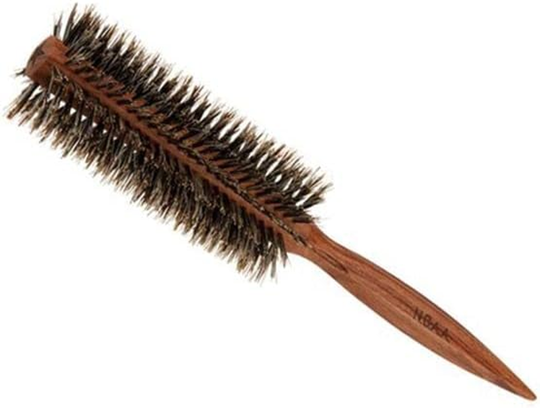 NBAA (N.B.A.A.) Soft Roll Brush 45 Natural Wood NB-BSN45 Hair Brush, Brown, 1 Piece