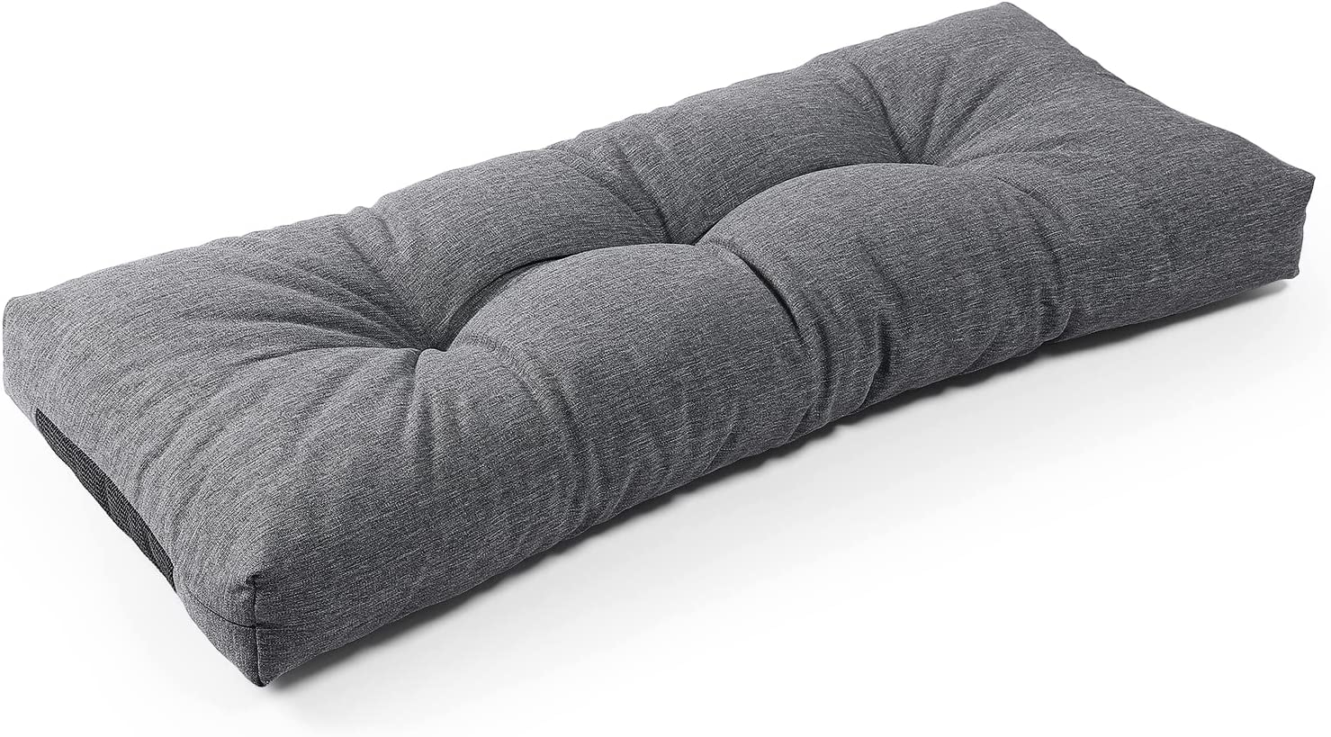 SUNROX Lokgrip Non Slip Tufted Memory Foam Bench Cushion, Fadeshield Water Resistant Durable Thicken Outdoor/Indoor Bench Seat Pads 36X14X4 Inch, Cream