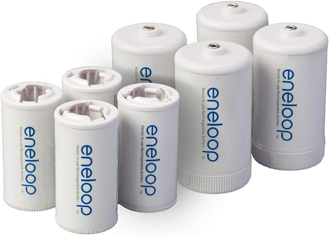 Eneloop Panasonic BQ-BS2E4SA C Size Spacers for Use with Ni-Mh Rechargeable AA Battery Cells, 4 Pack