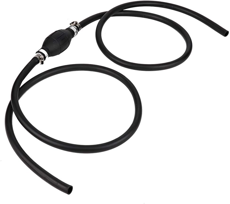 Fuel Gas Line Assembly Rubber 3/8 Inch Fuel Hose with 360 Degree Hose Clamps 193Cm Universal Line Suitable for Marine Boats Rvs Tractors and Caravans image number 6