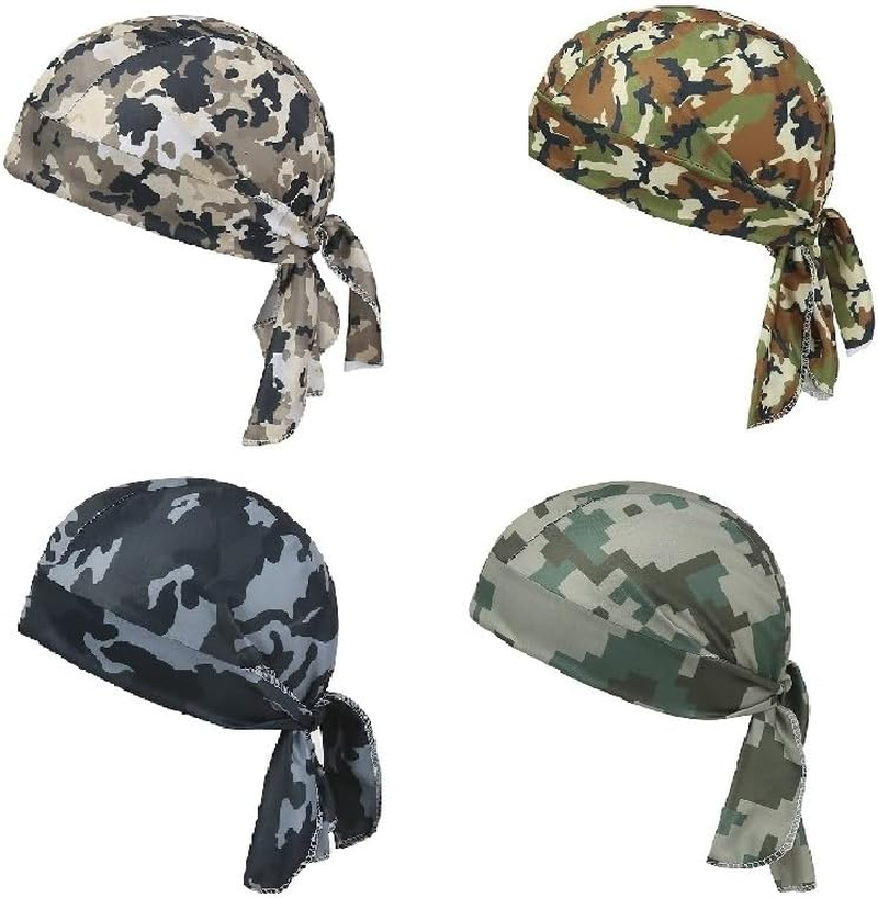 4 PCS Outdoor Camouflage Cycling Headscarf Hood, Sun Protection Sports Breathable Printed Hat image number 6