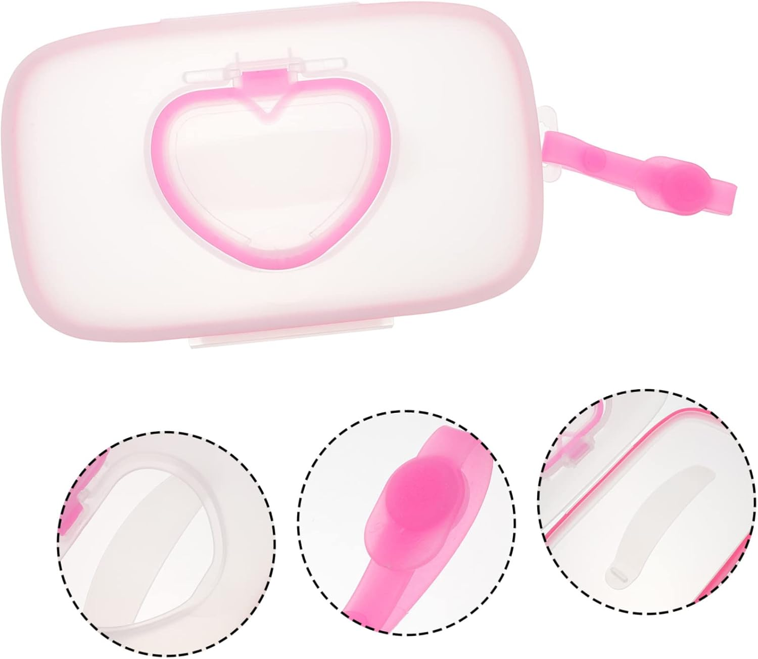 Toyvian 1Pc Baby Outdoor Portable Wet Tissue Case Crib Button Dispenser Box image number 3