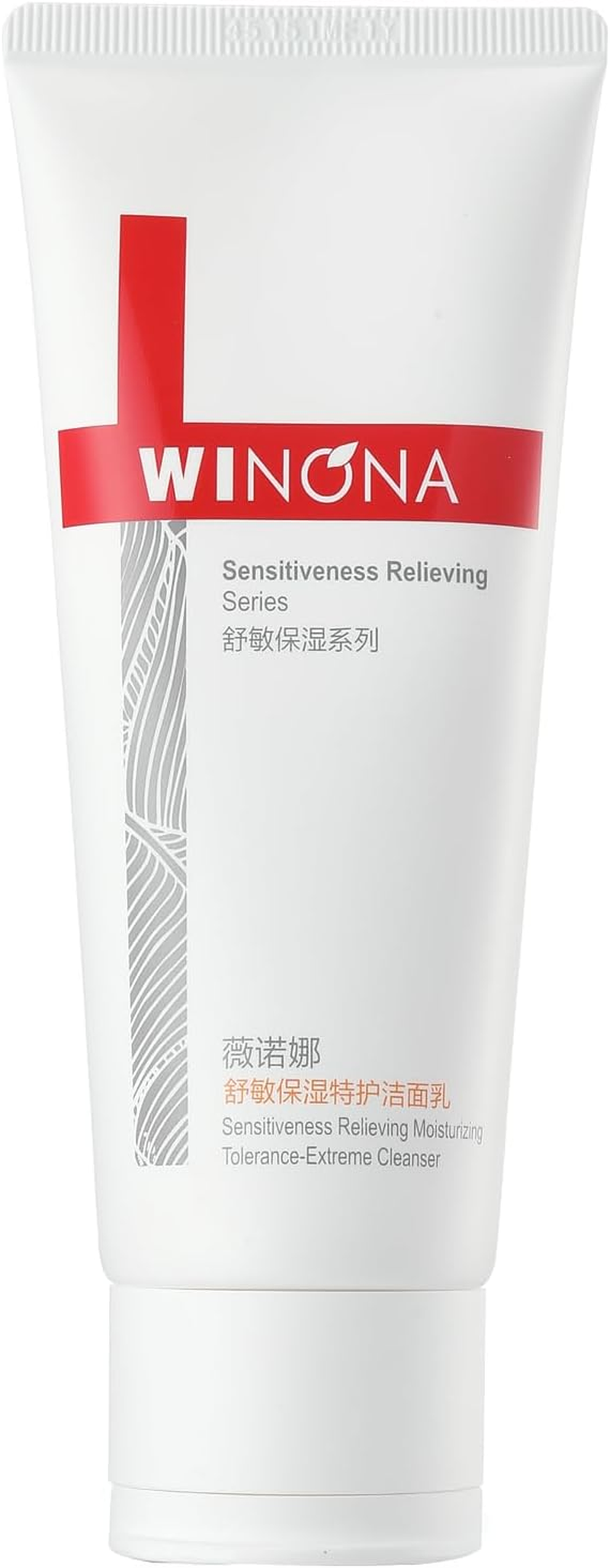 WINONA Facial Cleanser 100G,Sensitiveness Relieving Moisturizing Tolerance-Extreme Cleanser for Sensitive Skin,Soothes Redness & Dryness,Face Wash Foaming with Glycerin & Hyaluronic Acid,Dual Moisture